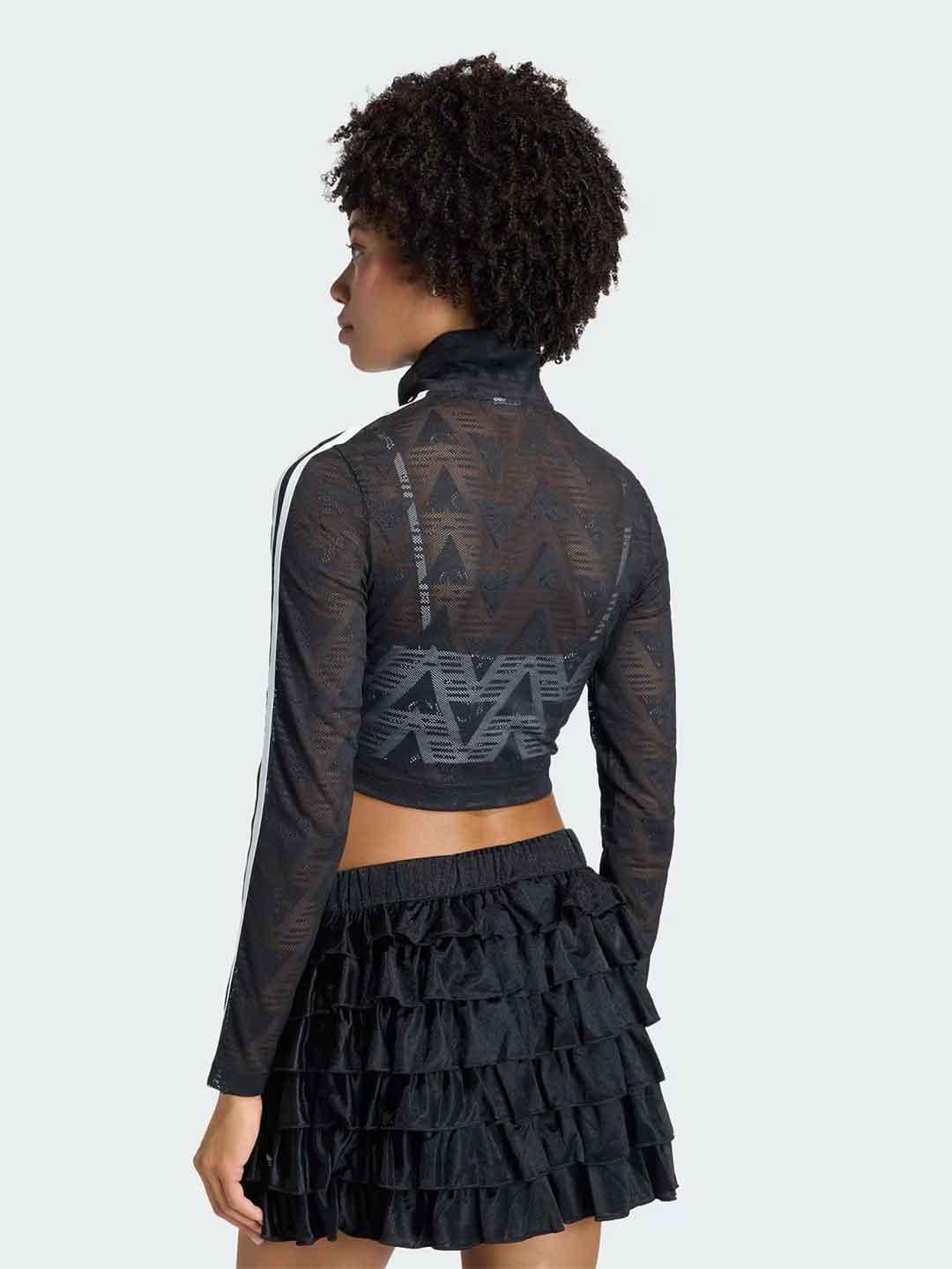 Adidas Firebird felpa nero in pizzo