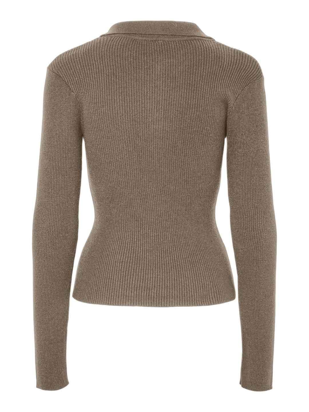 Pieces maglione fango a coste