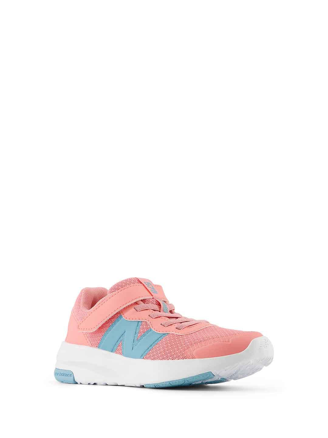 New Balance 578 sneakers kids rosa con logo celeste