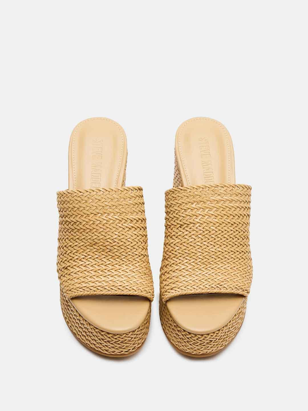 Steve Madden Cassi sabot beige in rafia