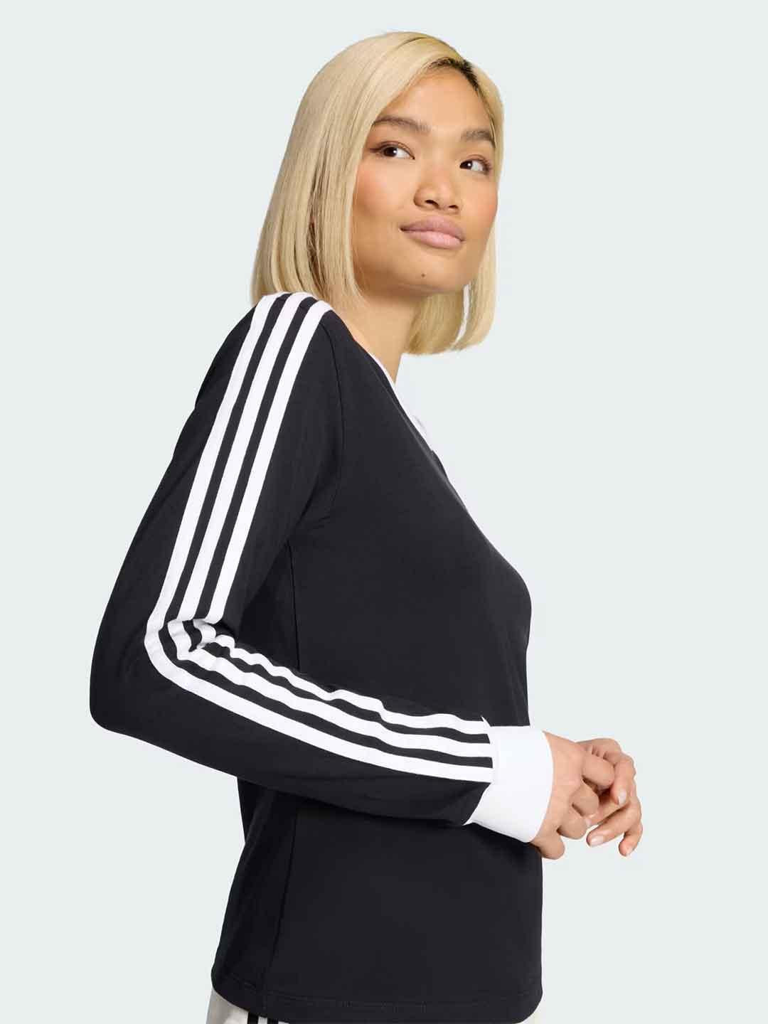 Adidas t-shirt nero manica lunga