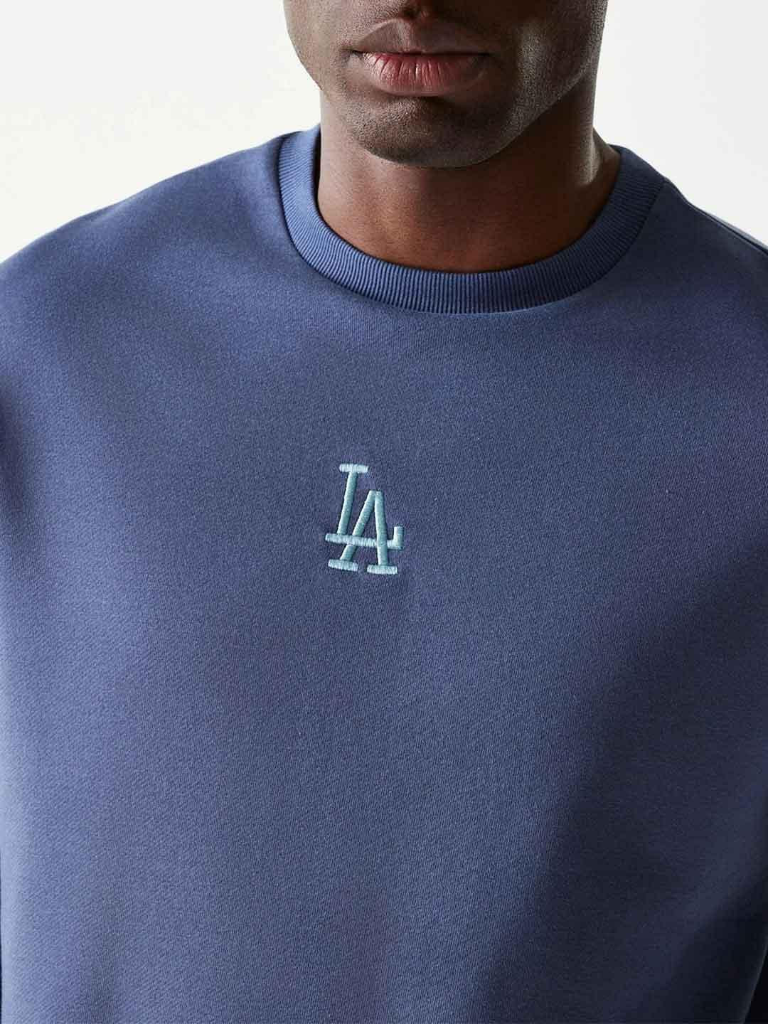 New Era felpa celeste con logo azzurro