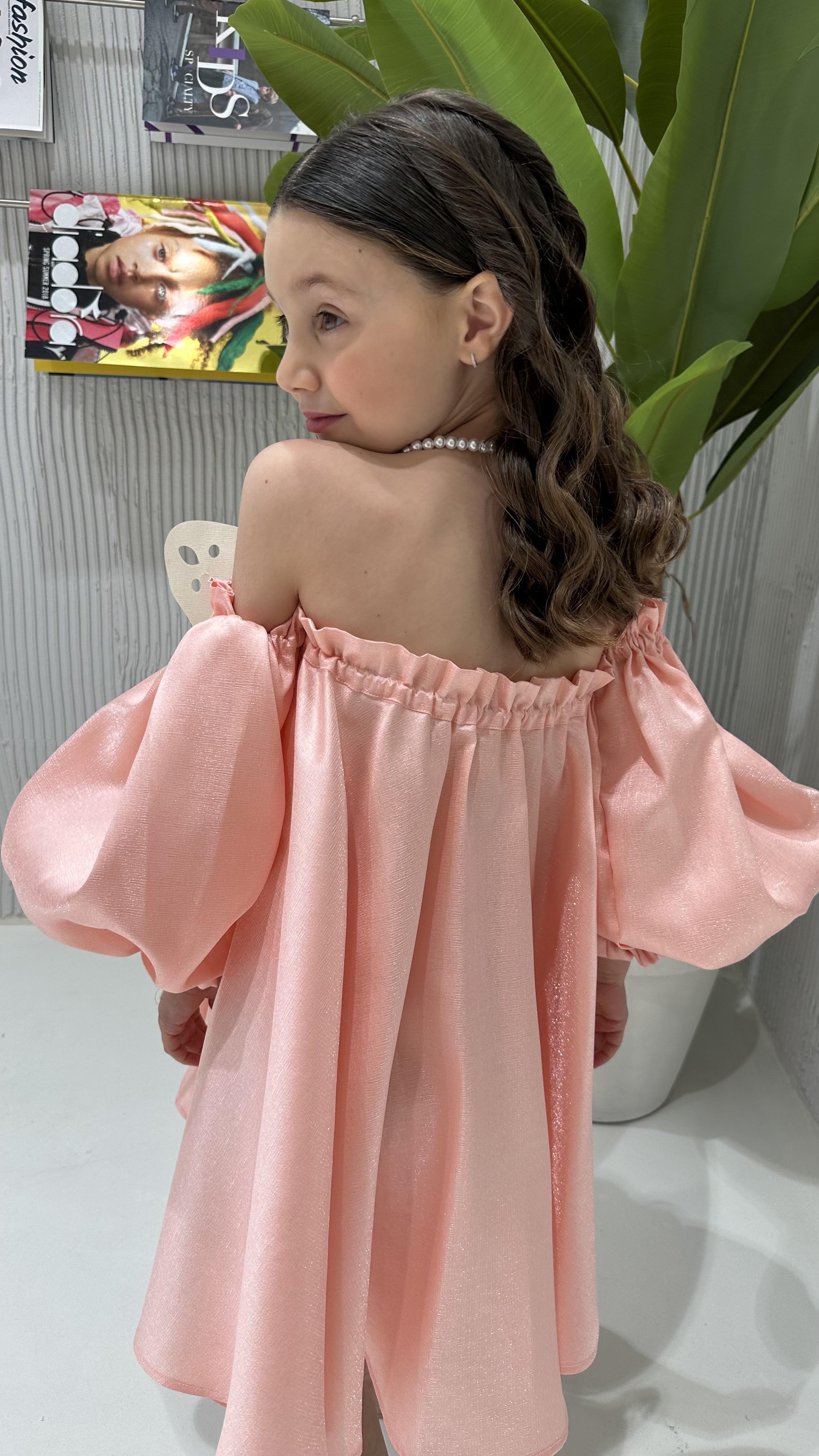 Coco' Et Mama' Nebulosa coordinato kids rosa con farfalla