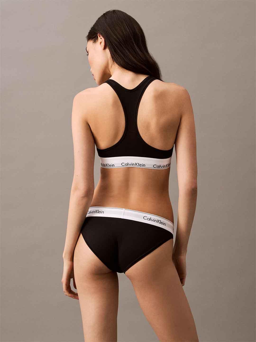 Calvin Klein slip nero sgambato vita media