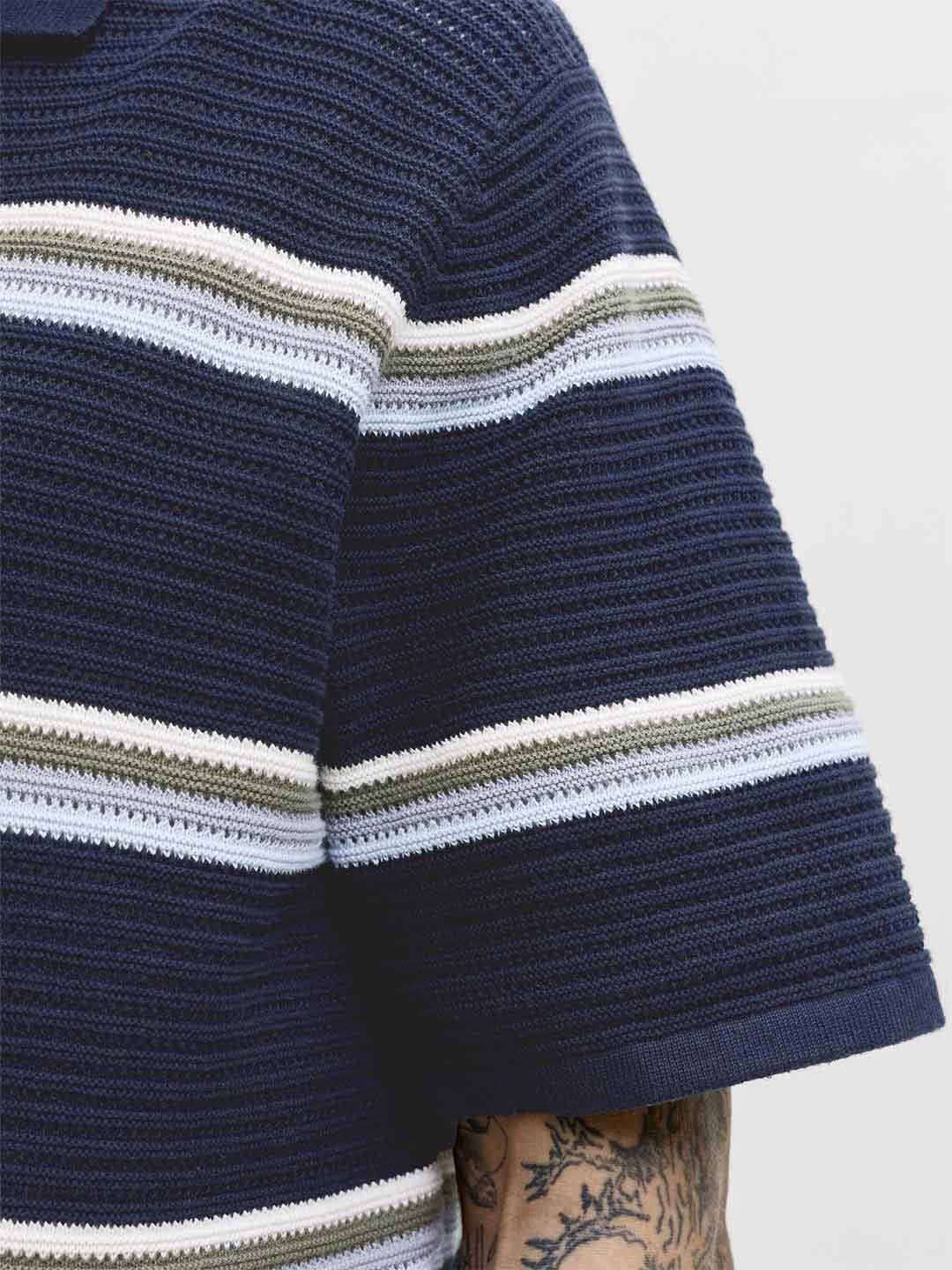 Jack & Jones polo blu a righe