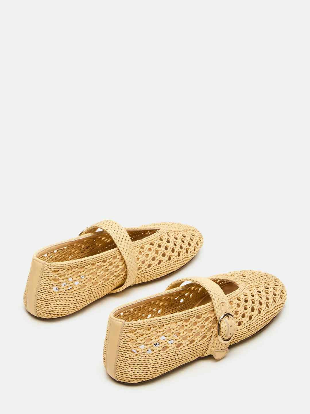 Steve Madden Alara ballerina beige in rafia