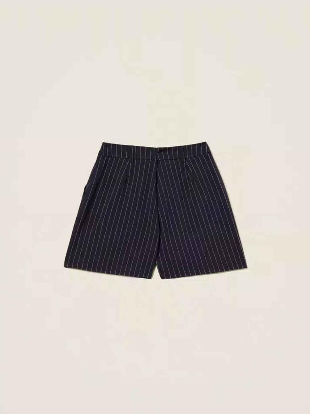 Twinset shorts kids blu gessato
