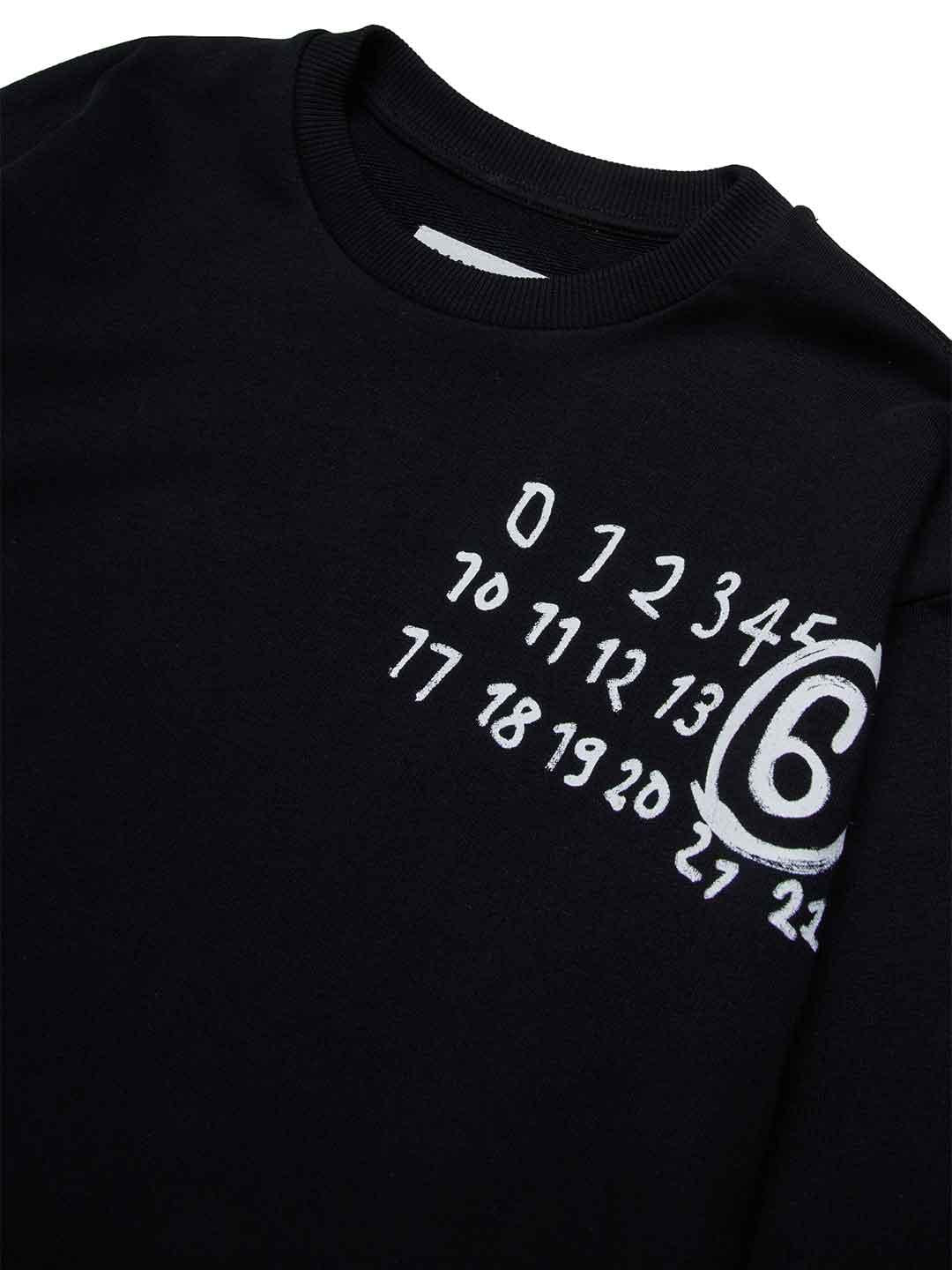 Maison Margiela felpa nero con logo numerico