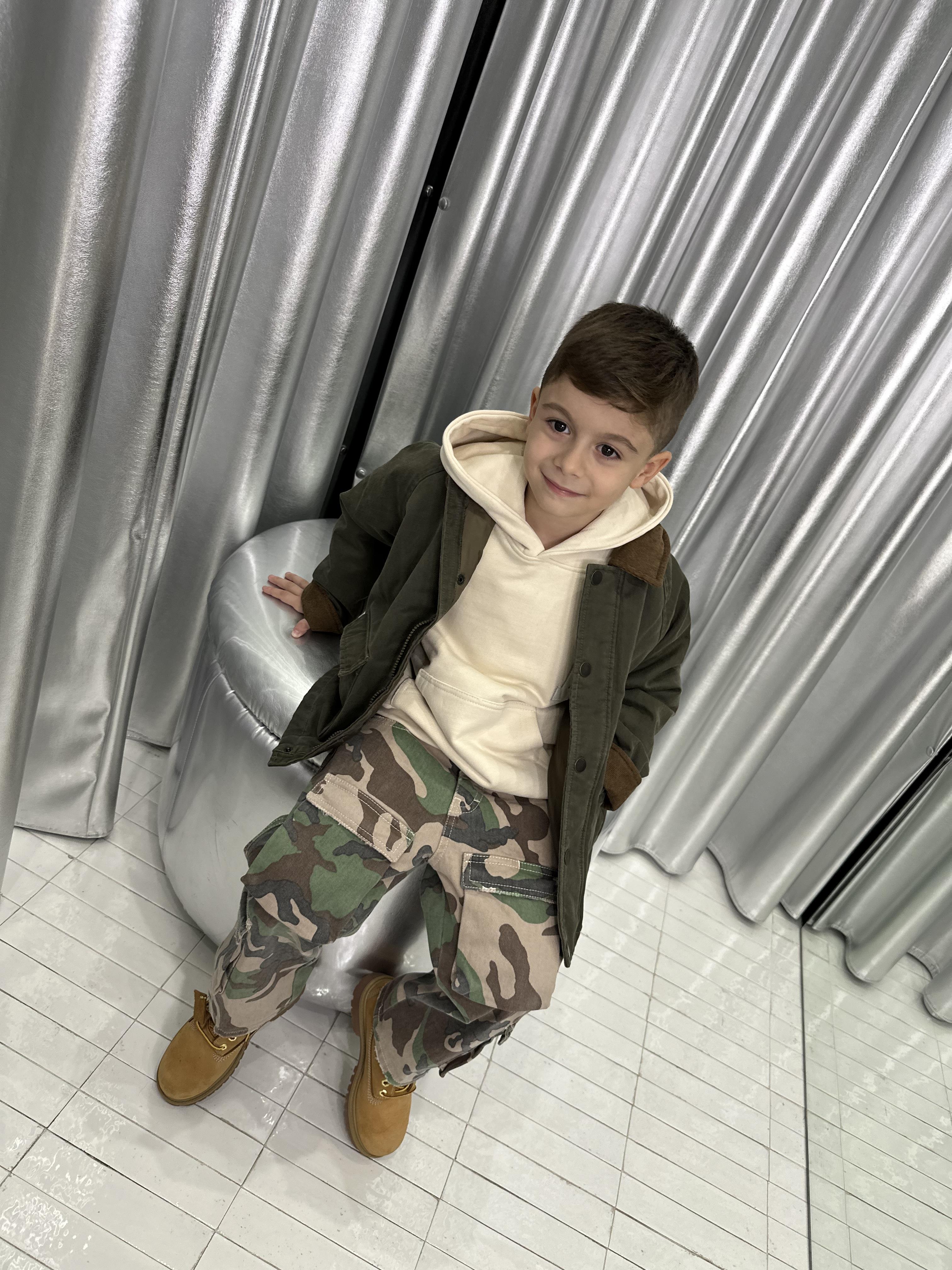 Name It giubbino kids verde con colletto in contrasto