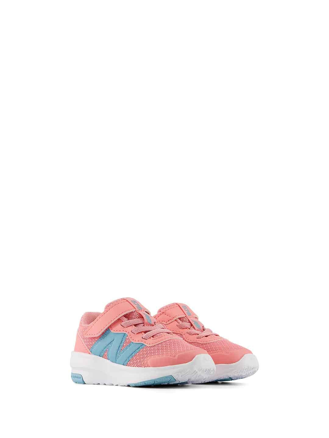 New Balance 578 sneakers kids rosa con logo celeste