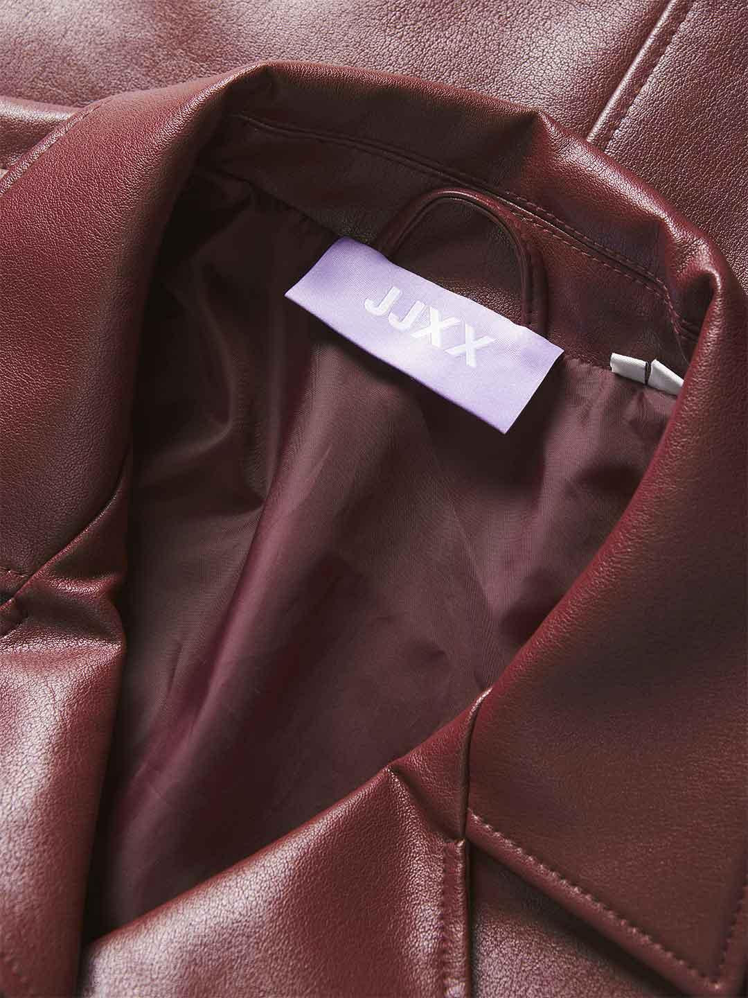 JJXX giacca bordeaux in pelle