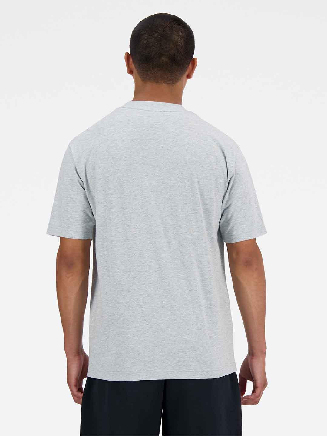 New Balance t-shirt grigio con logo bianco