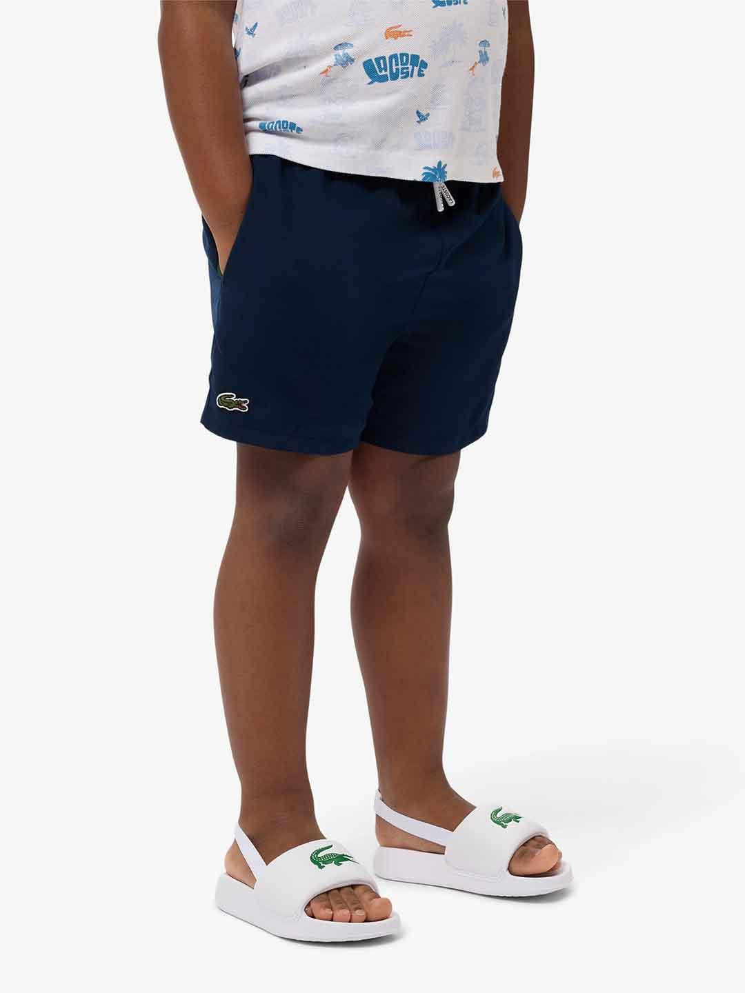 Lacoste costume kids blu con logo