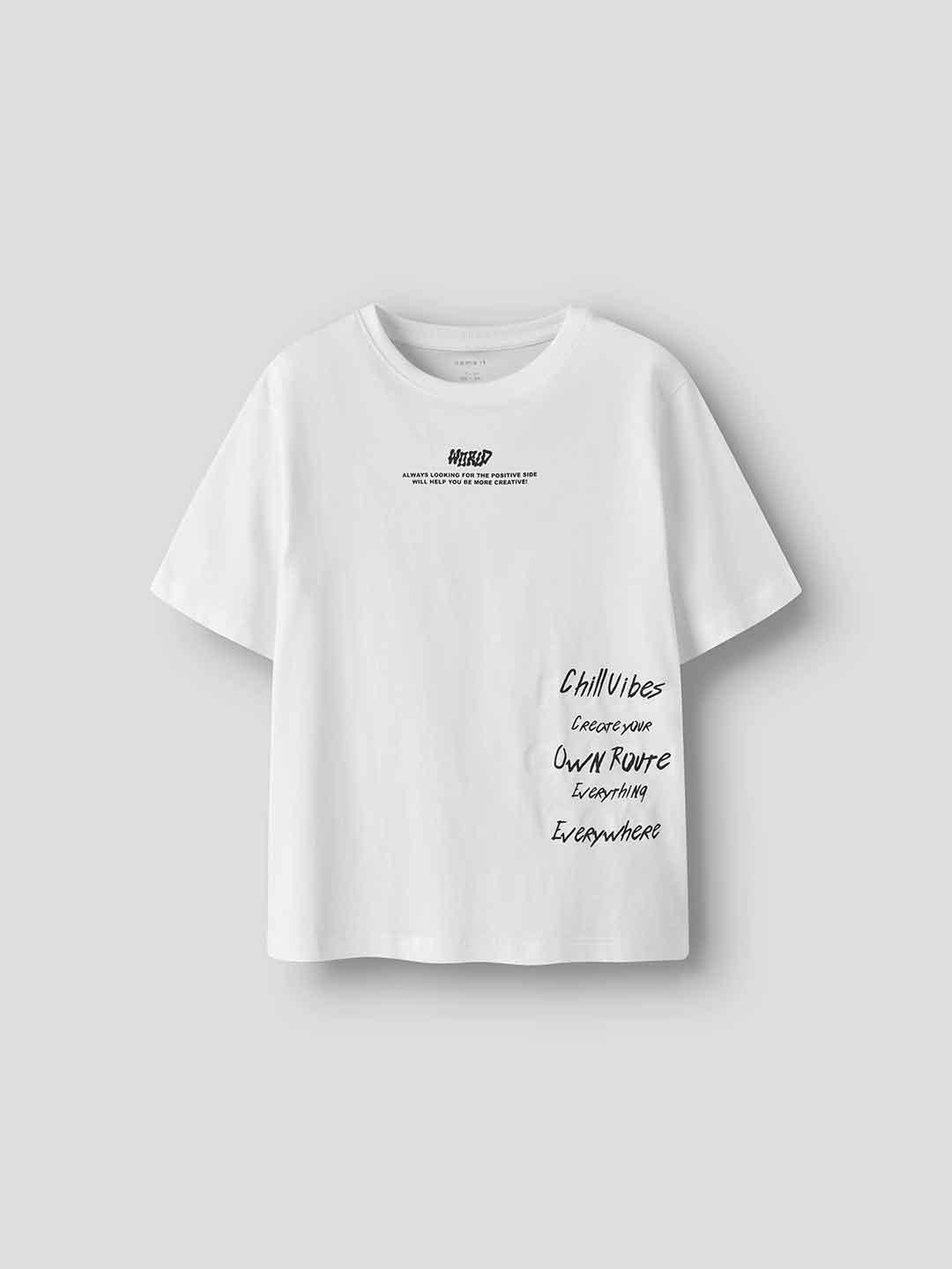 Name It t-shirt kids beige stampa world