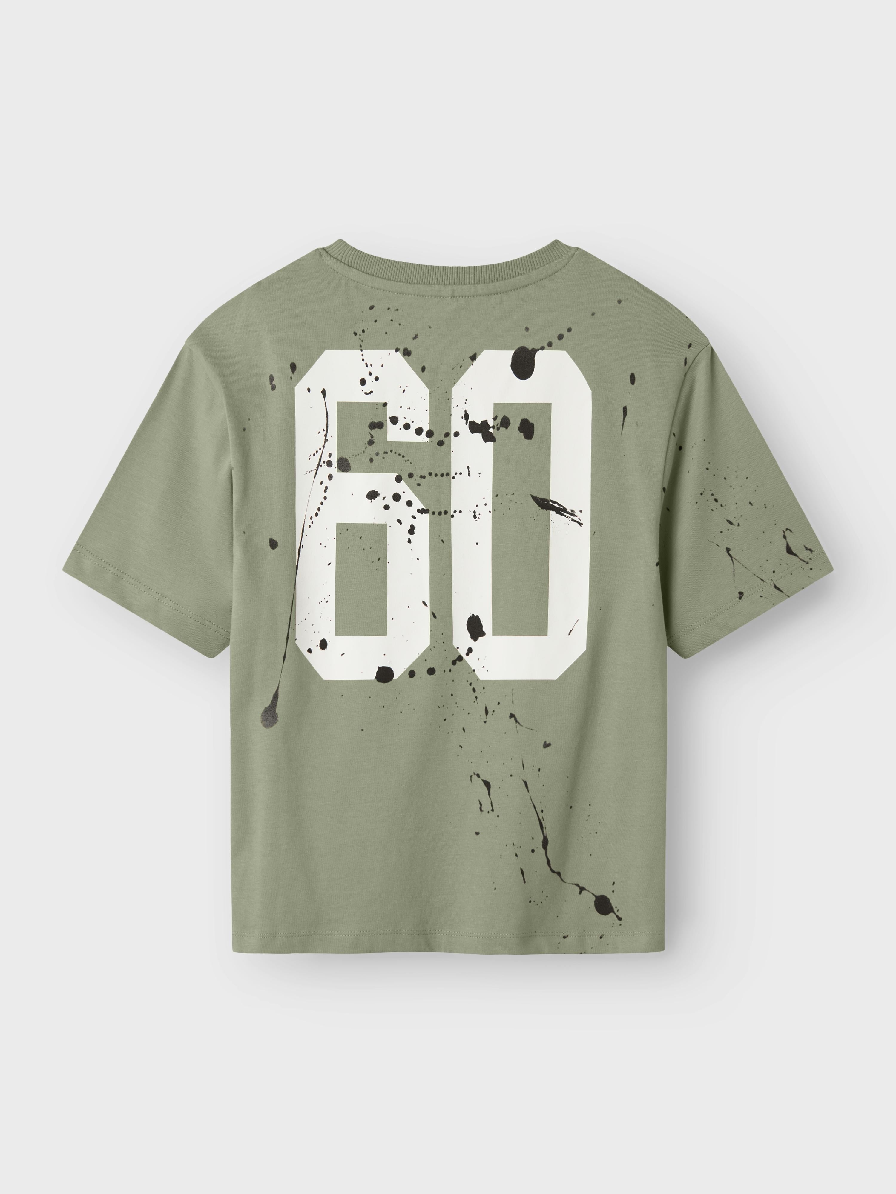 Name It t-shirt kids verde con schizzi pittura