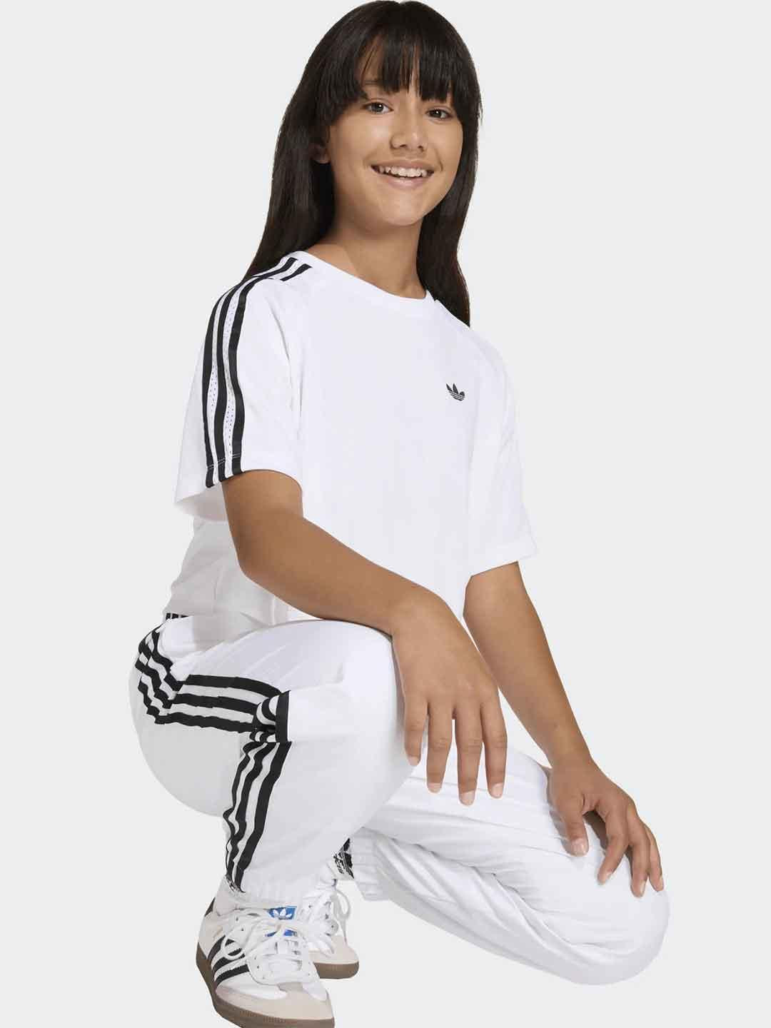 Adidas t-shirt kids bianco crop