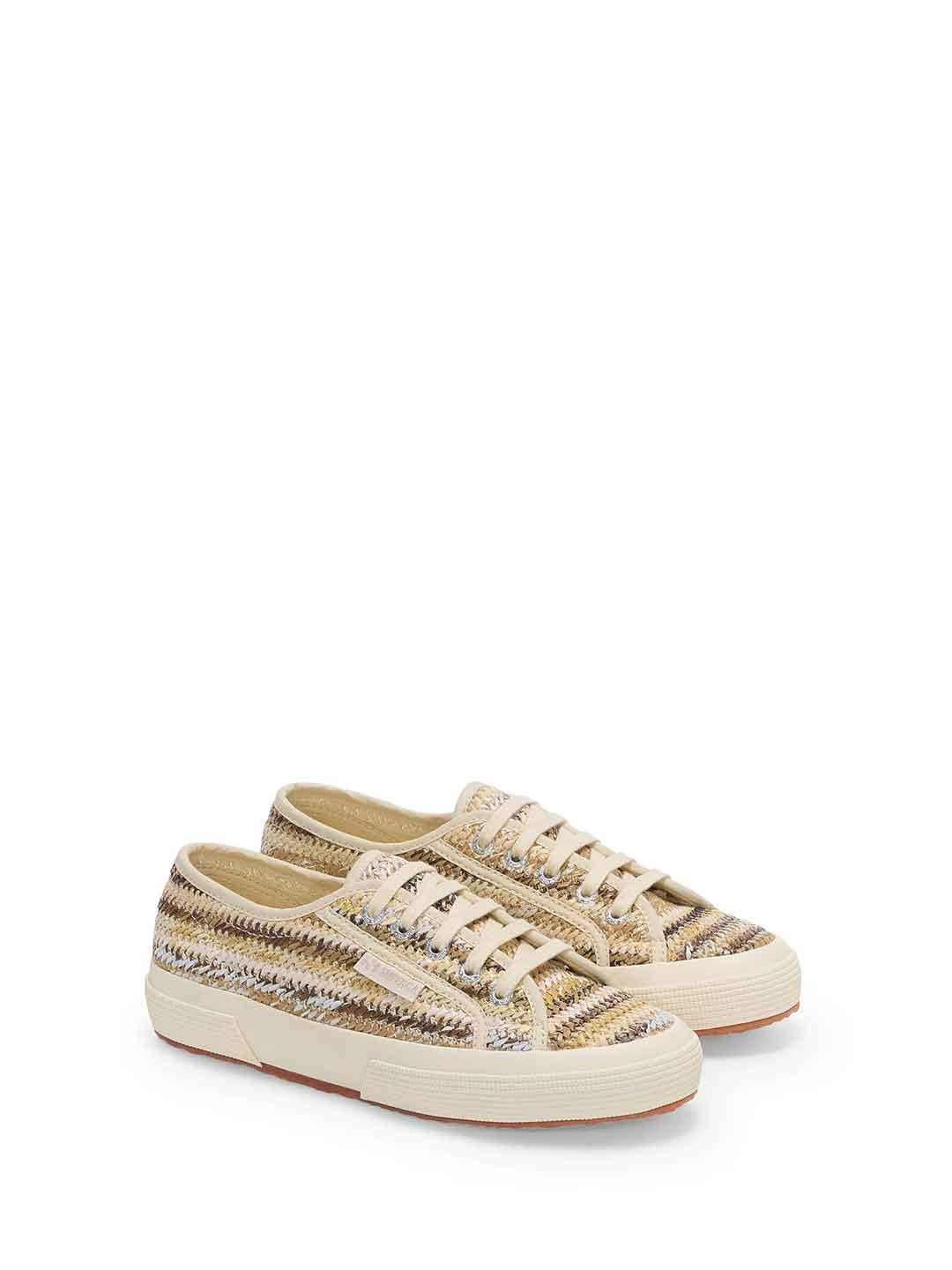 Superga sneakers beige in rafia