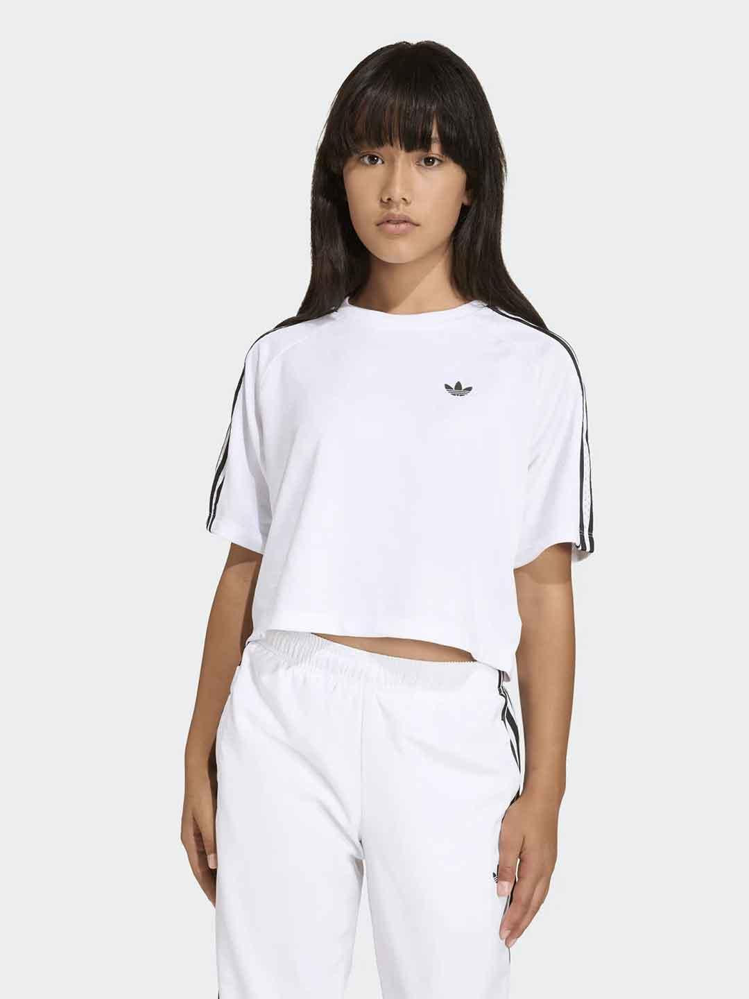 Adidas t-shirt kids bianco crop