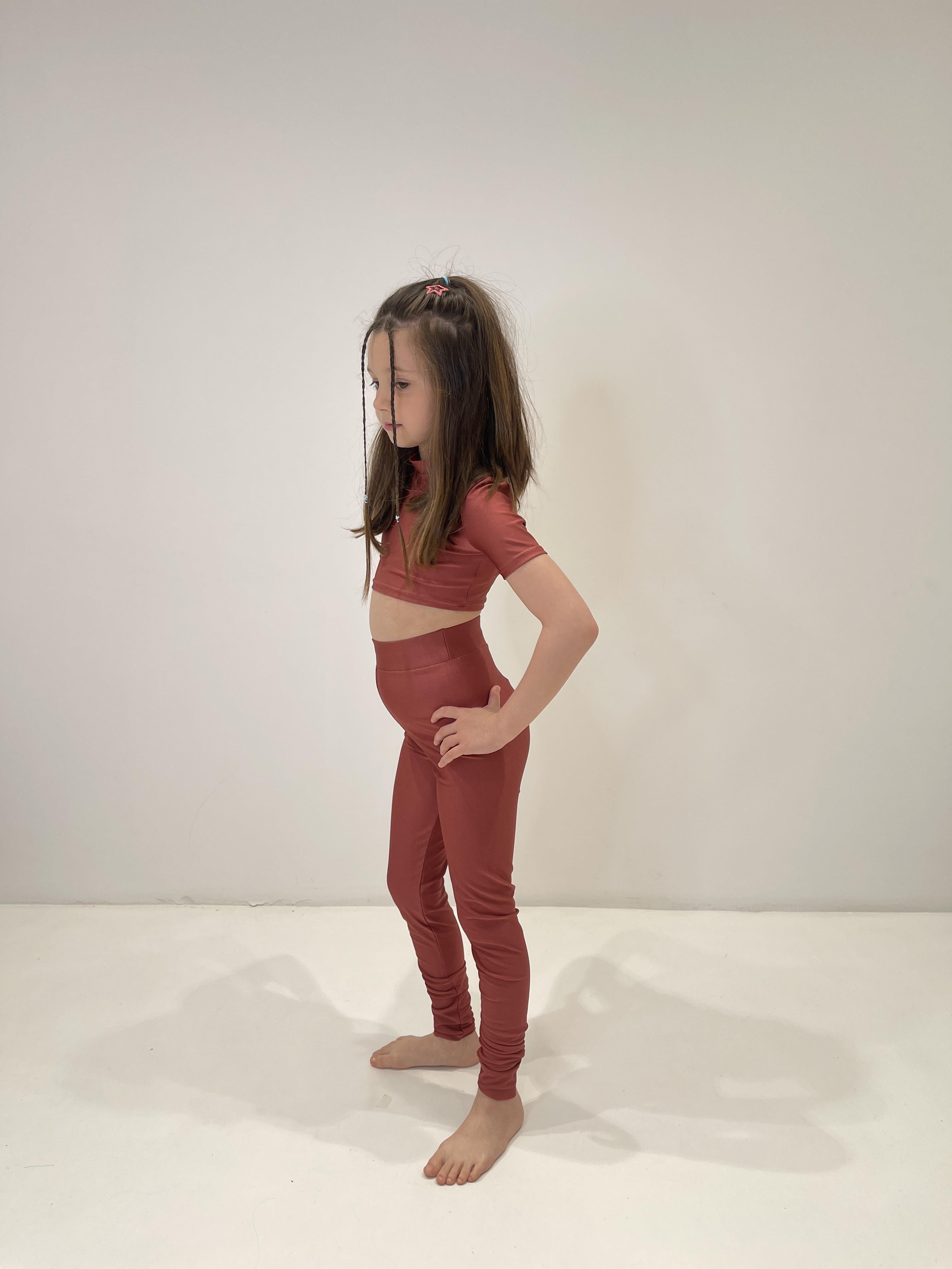 Island Coco maglia kids bronzo crop