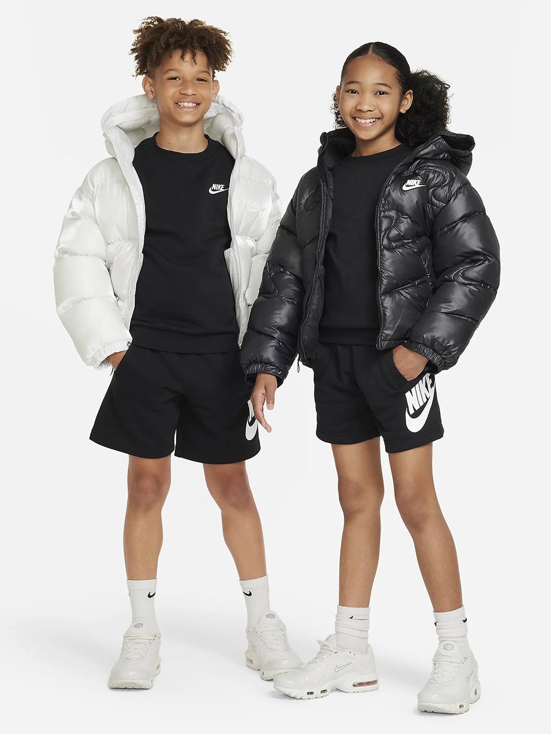 Nike bermuda kids nero con logo