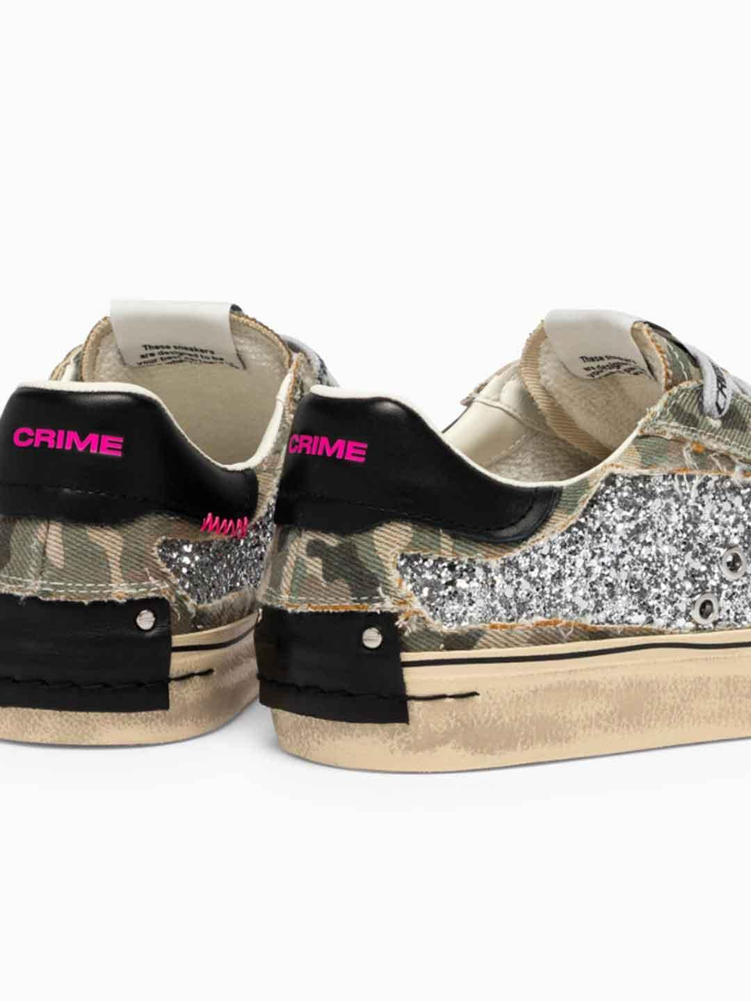 Crime Decostructed sneakers verde militare