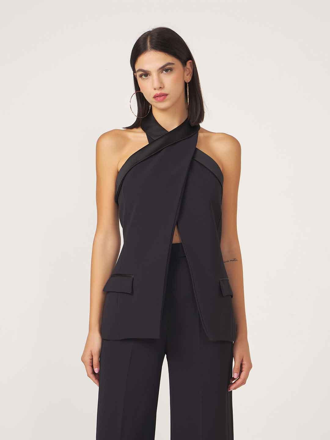 Silence Halter gilet nero