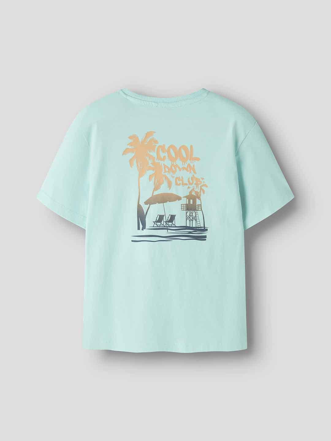 Name It t-shirt kids celeste con stampa