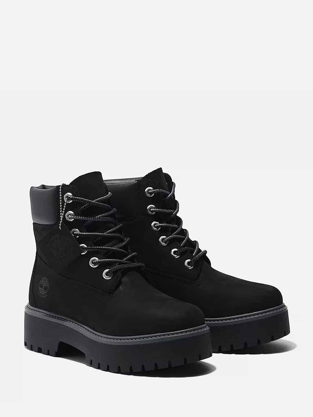 Timberland Stone Street 6 Inch anfibio nero platform