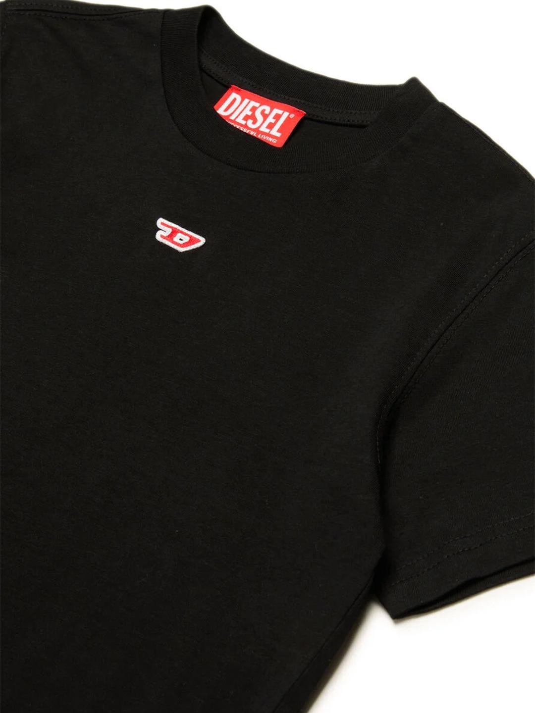 Diesel Tdiegord t-shirt nero con logo mini