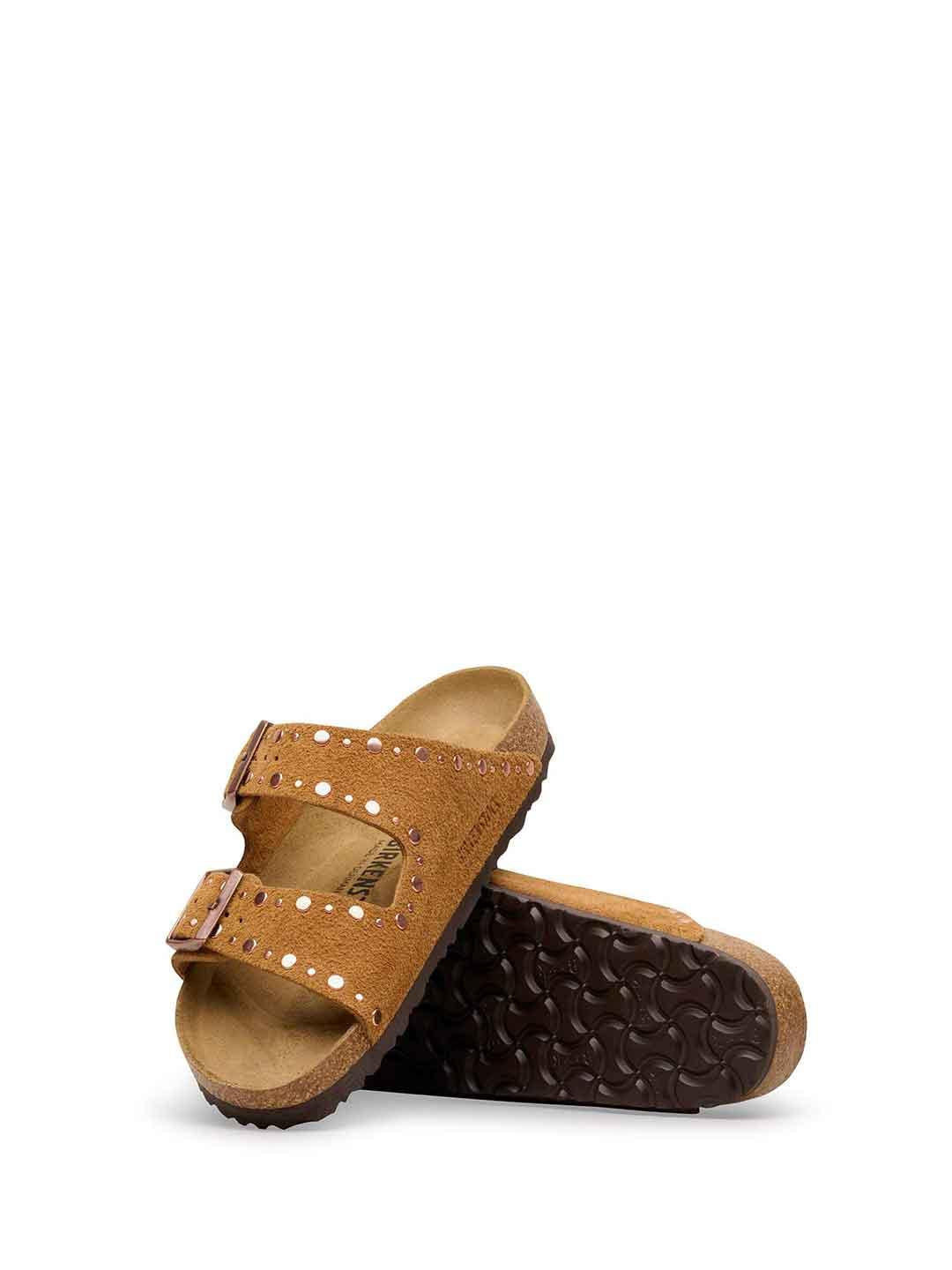 Birkenstock Arizona Rivet sandali cuoio con borchie