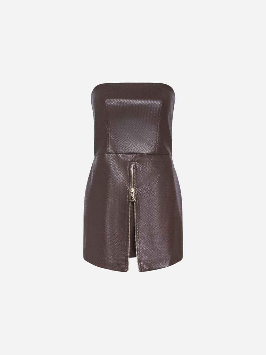 Silence tuta marrone in pelle