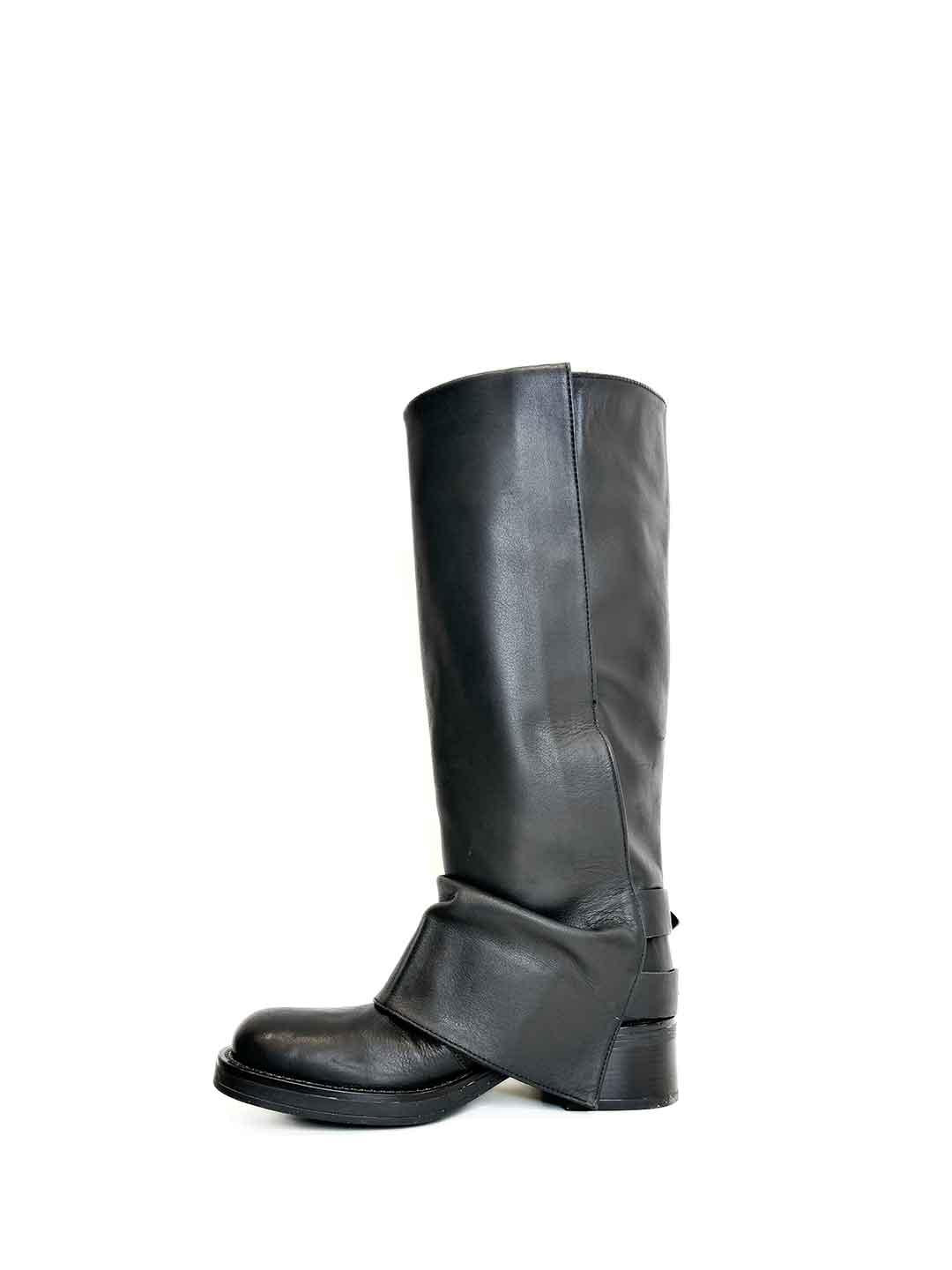Aniye By anfibio nero in pelle