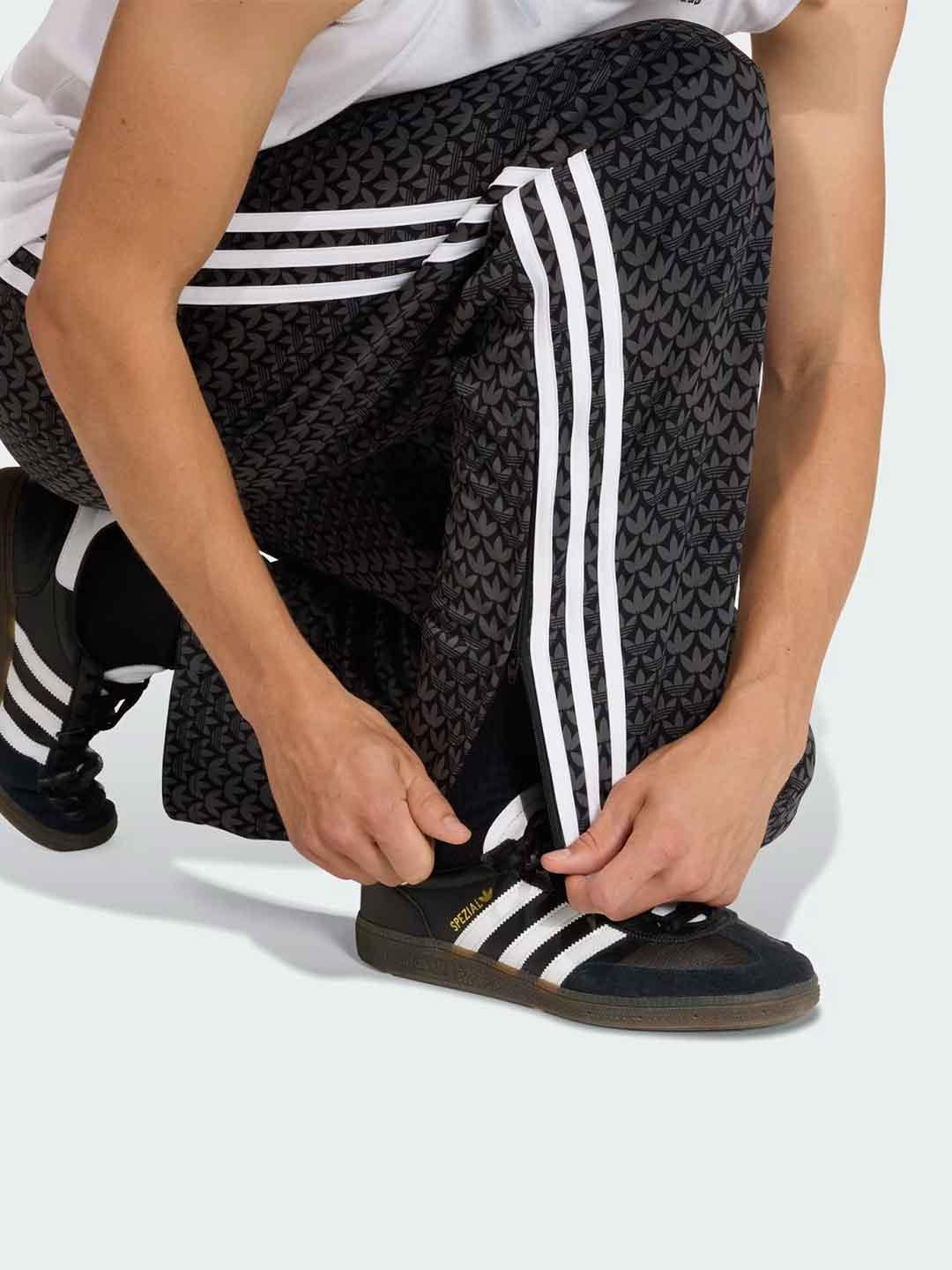 Adidas Firebird pantalone nero multilogo