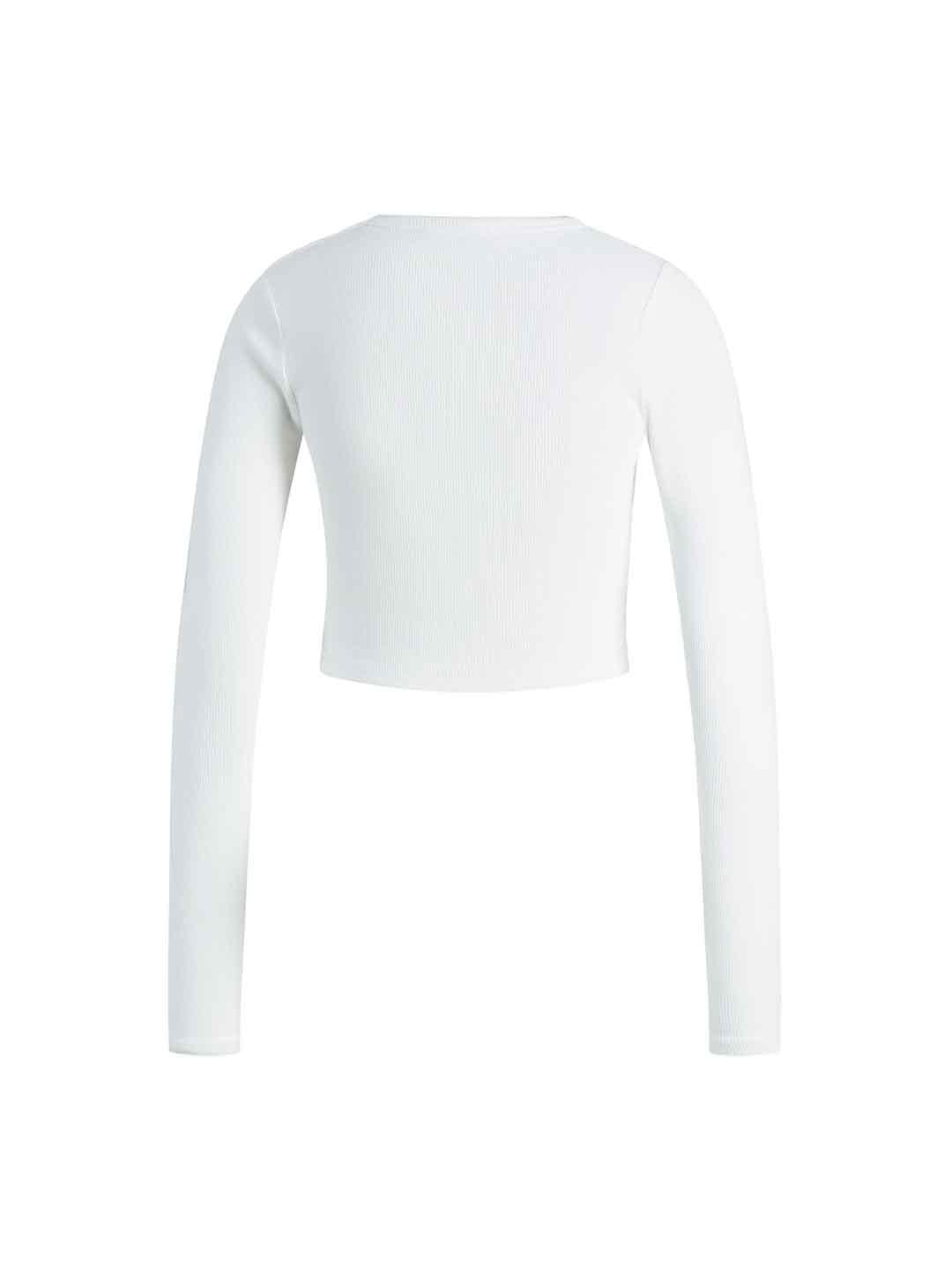JJXX Feline t-shirt bianco manica lunga