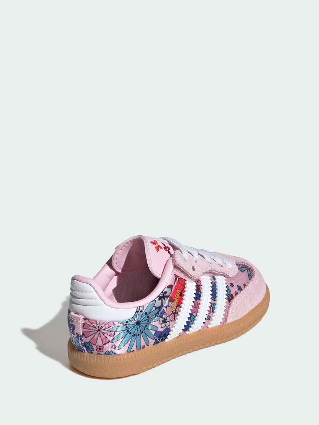 Adidas Samba OG sneakers kids rosa con fiori