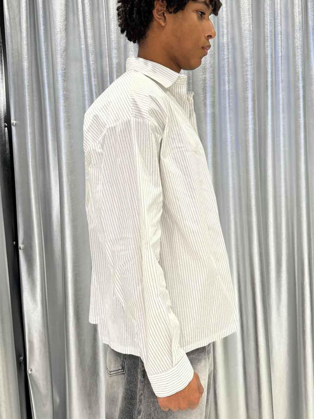 All or Nothing Crop camicia bianco a righe