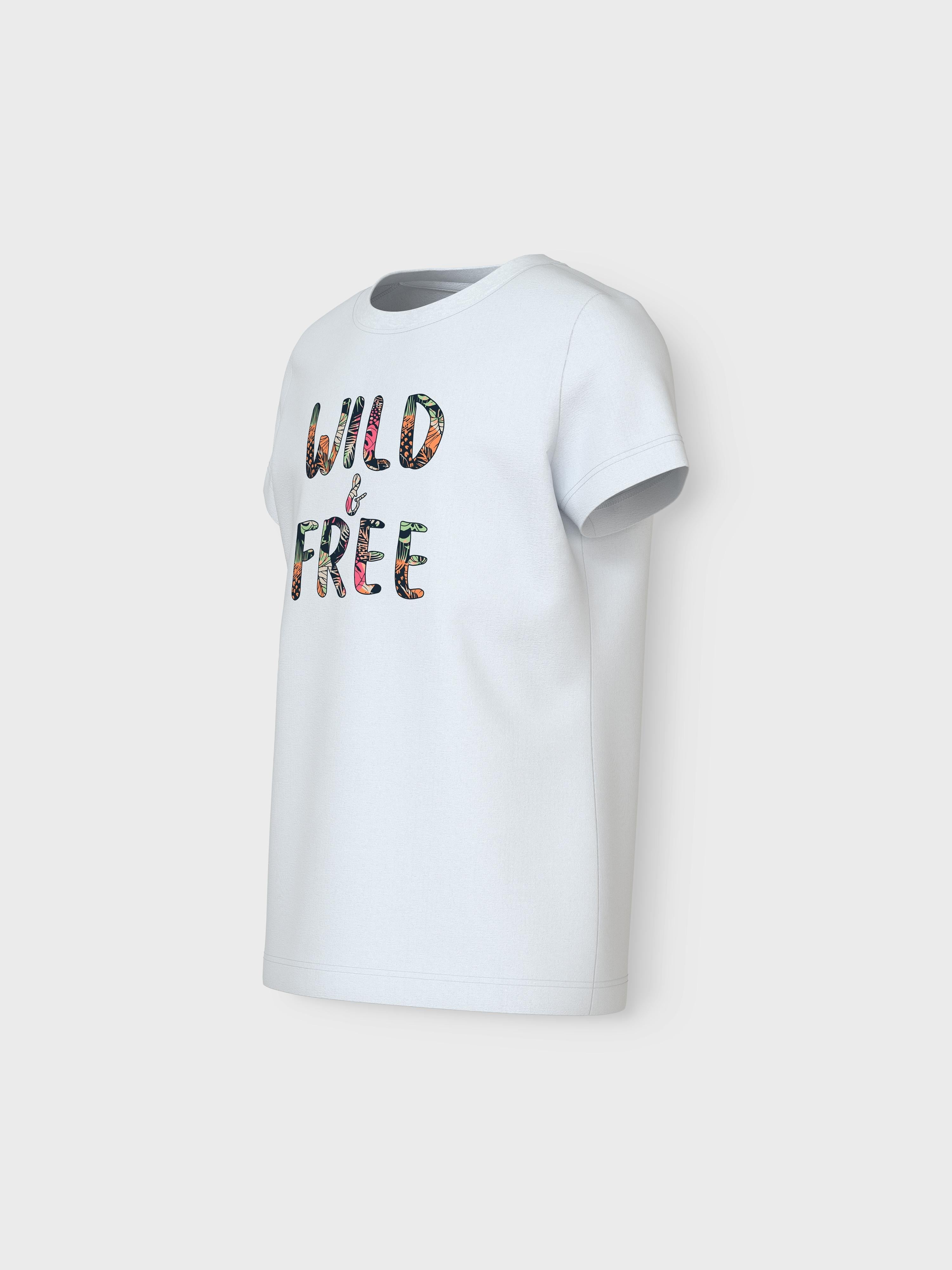 Name It t-shirt kids bianco wild & free