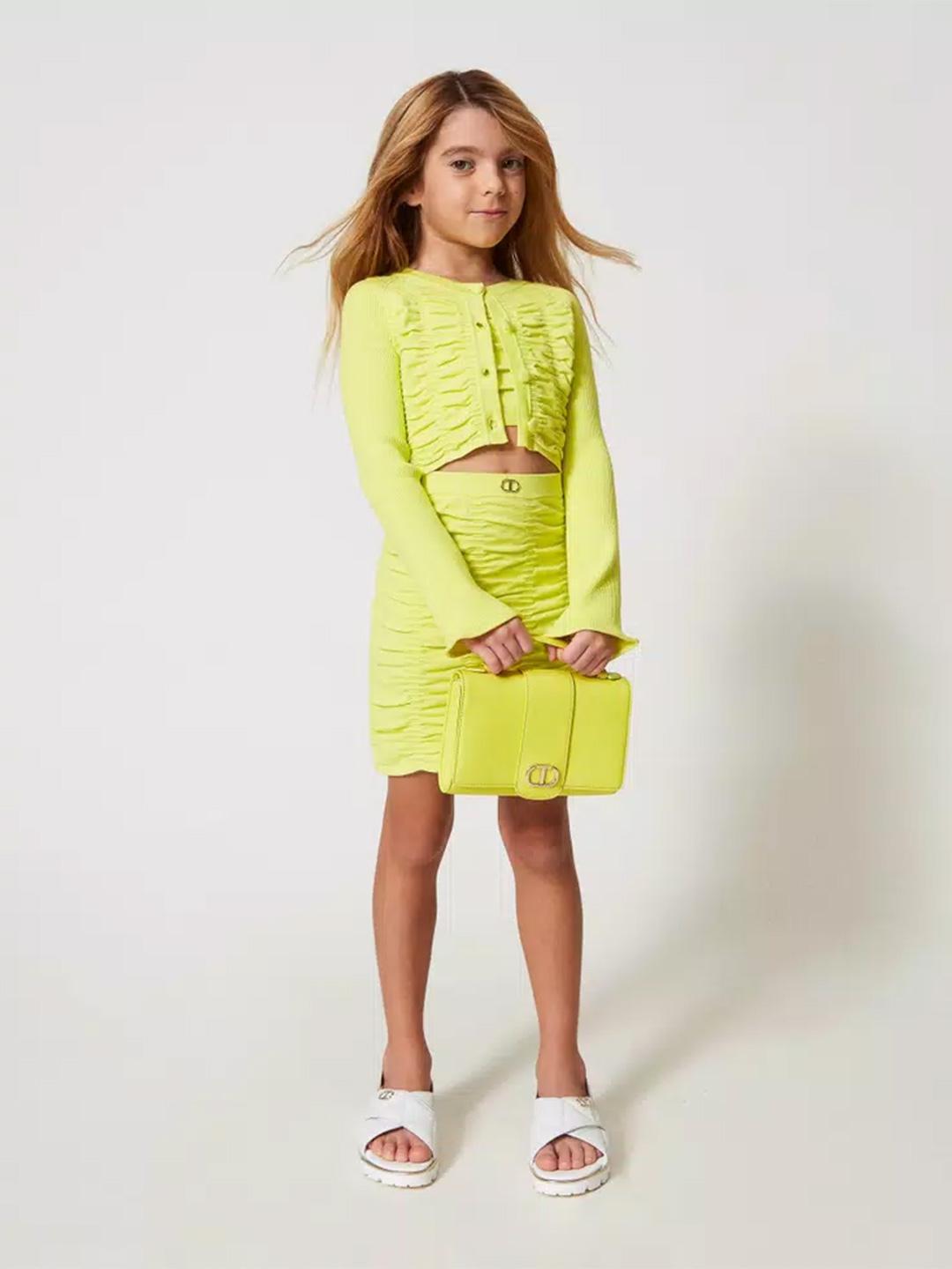 Twinset cardigan kids giallo