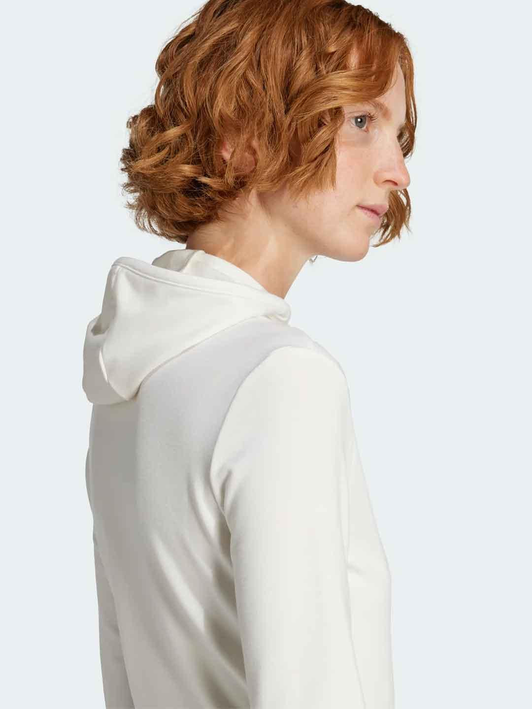 Adidas t-shirt bianco con cappuccio