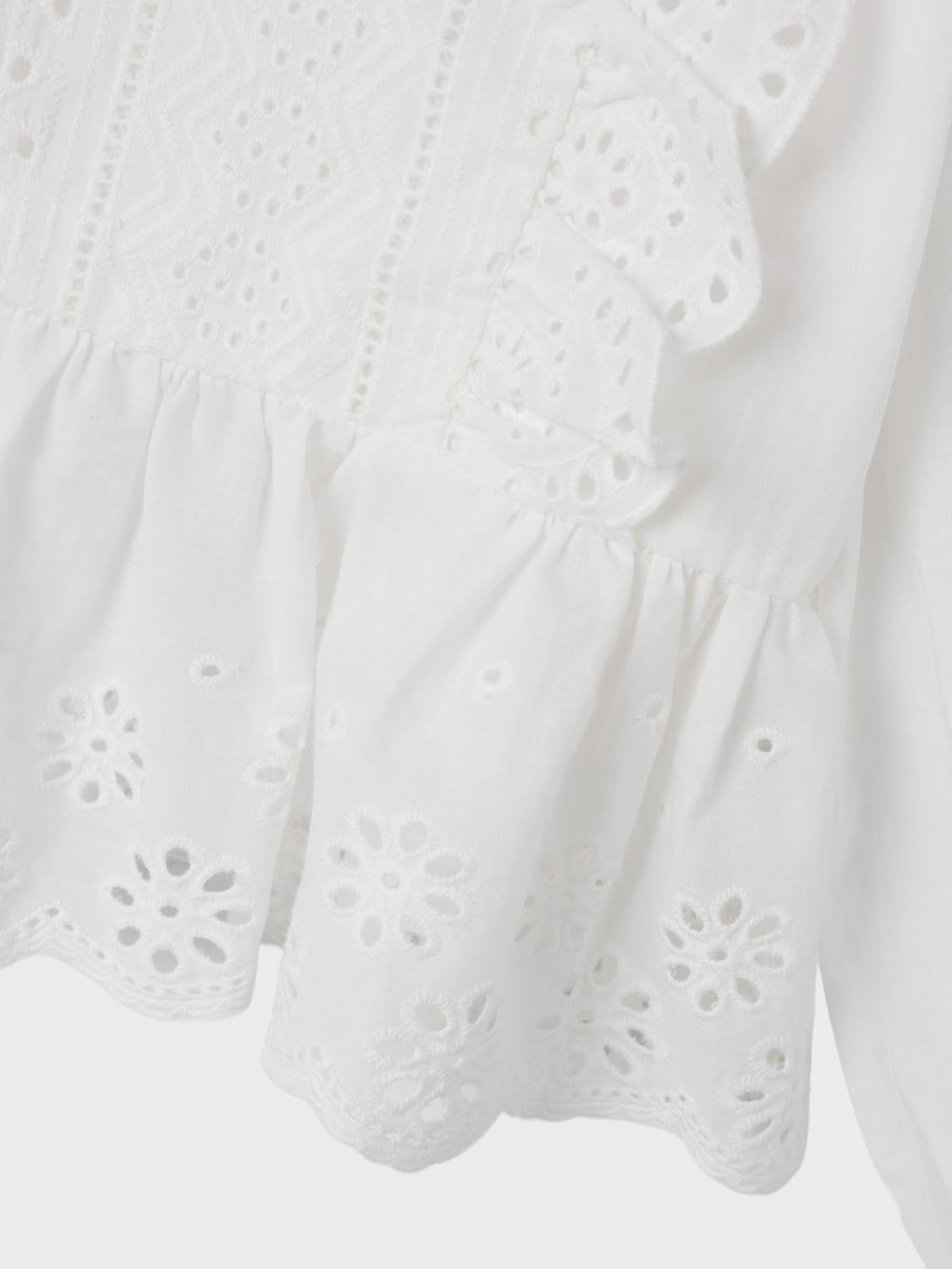 Name It camicia kids bianco con tessuto intrecciato