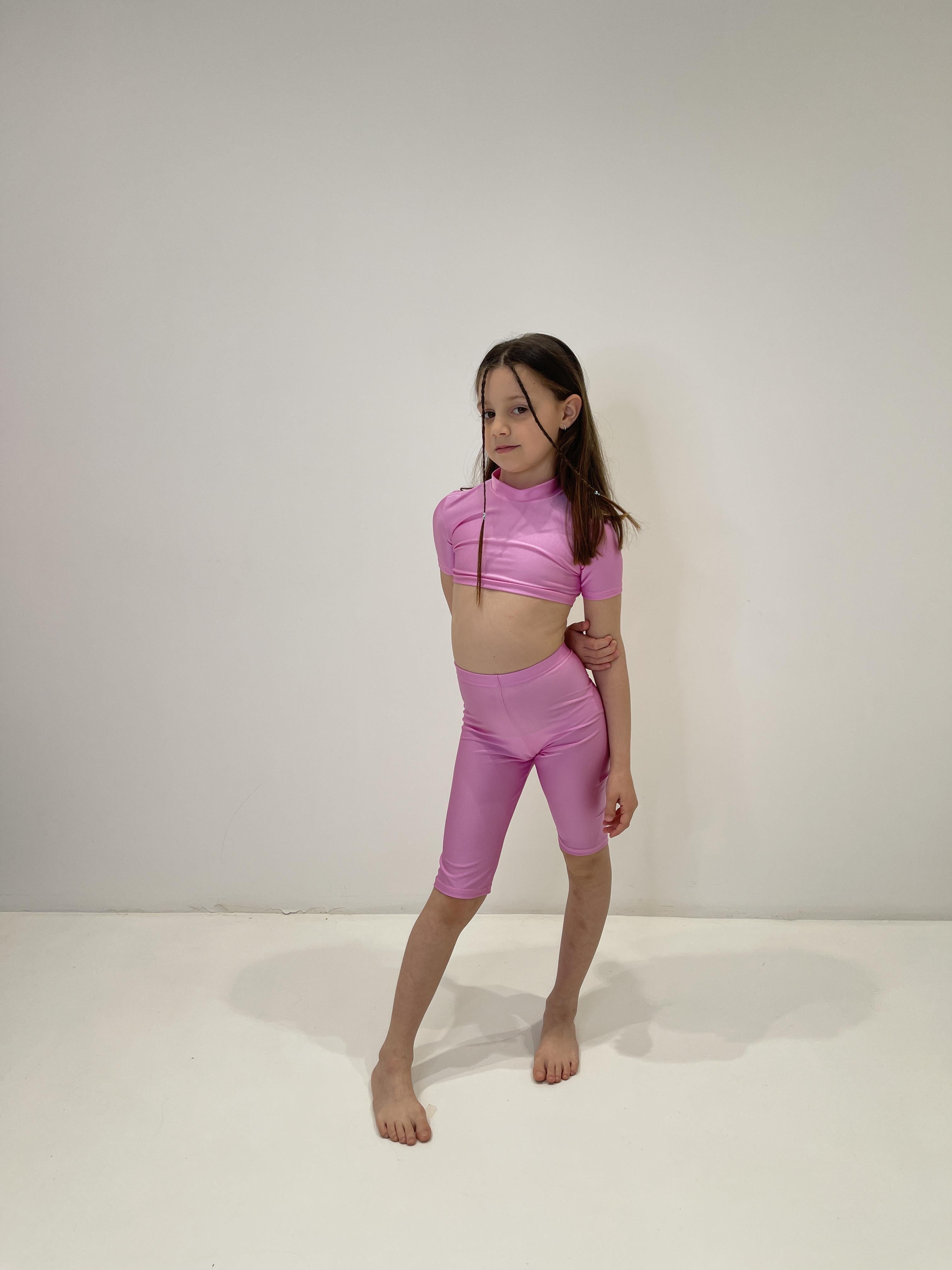 Island Coco leggings kids rosa ciclista