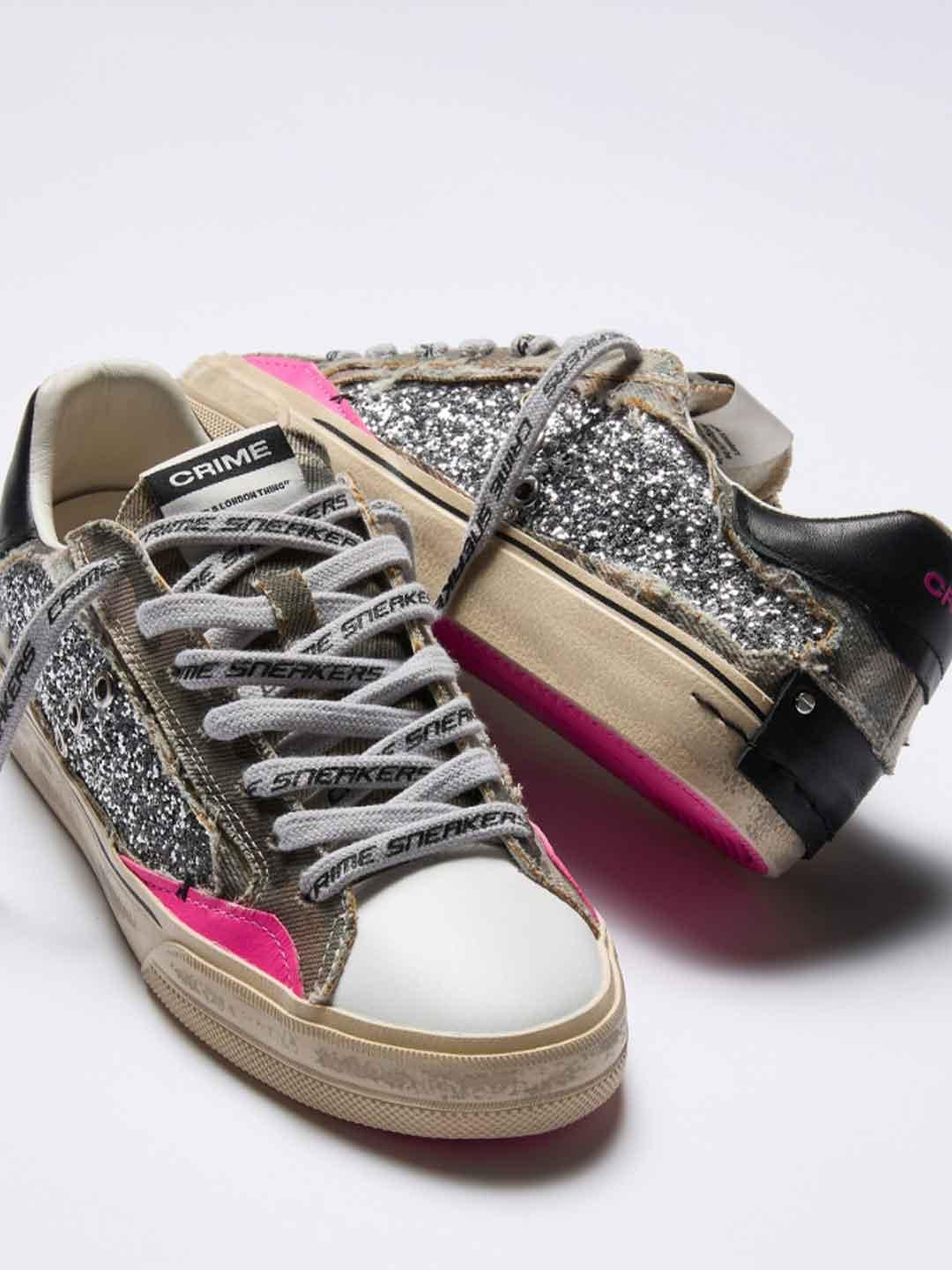 Crime Decostructed sneakers verde militare