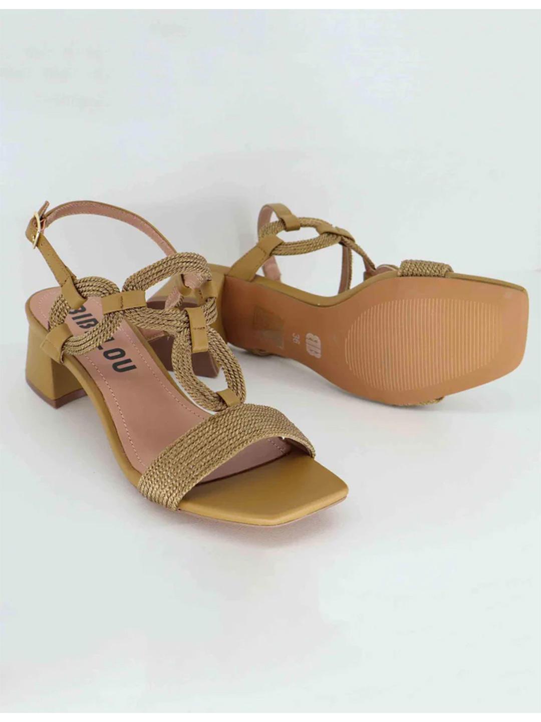 Bibi Lou Yara sandali bronzo in corda
