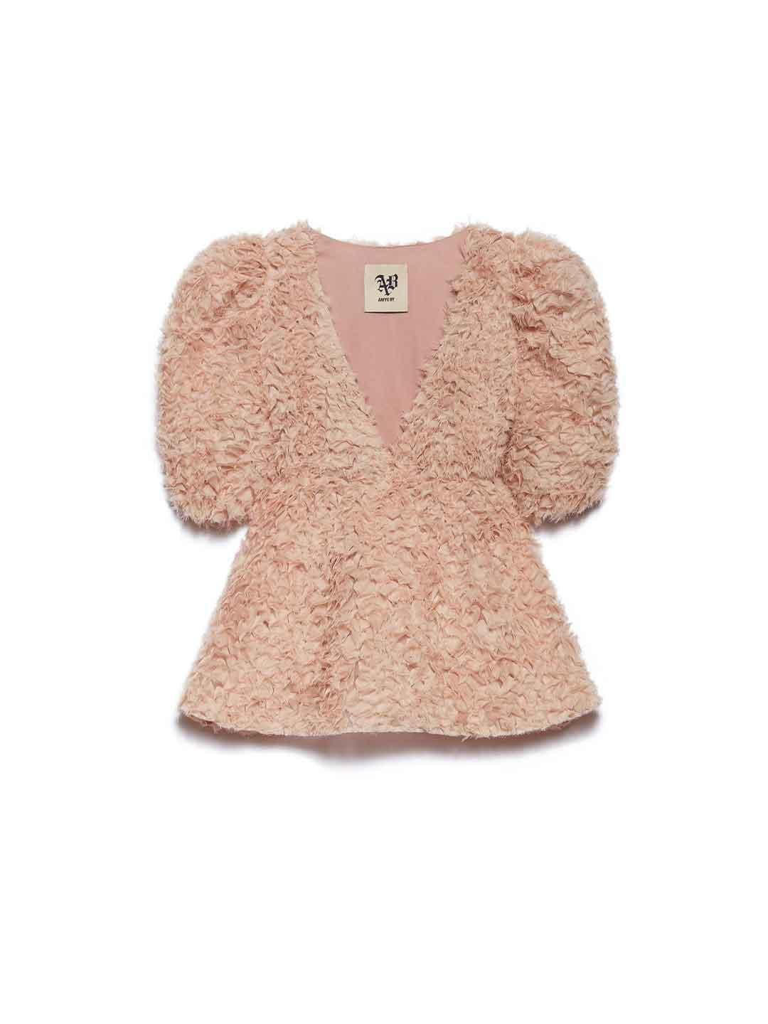 Aniye By Amelia t-shirt cipria con arriccio