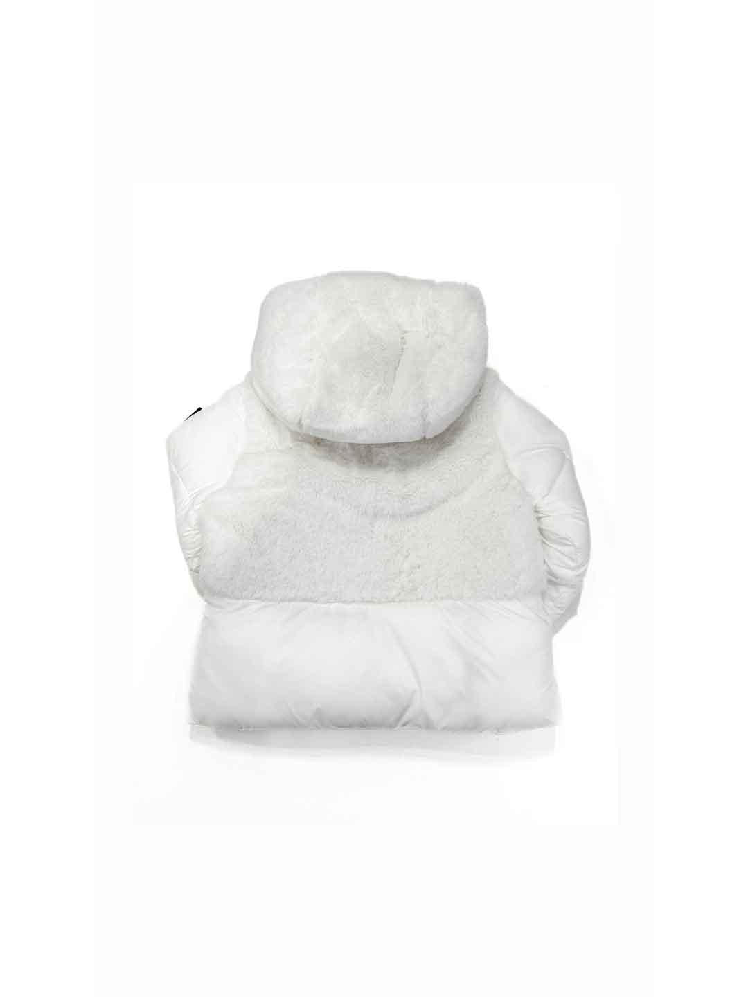 Refrigue piumino kids bianco in pelliccia