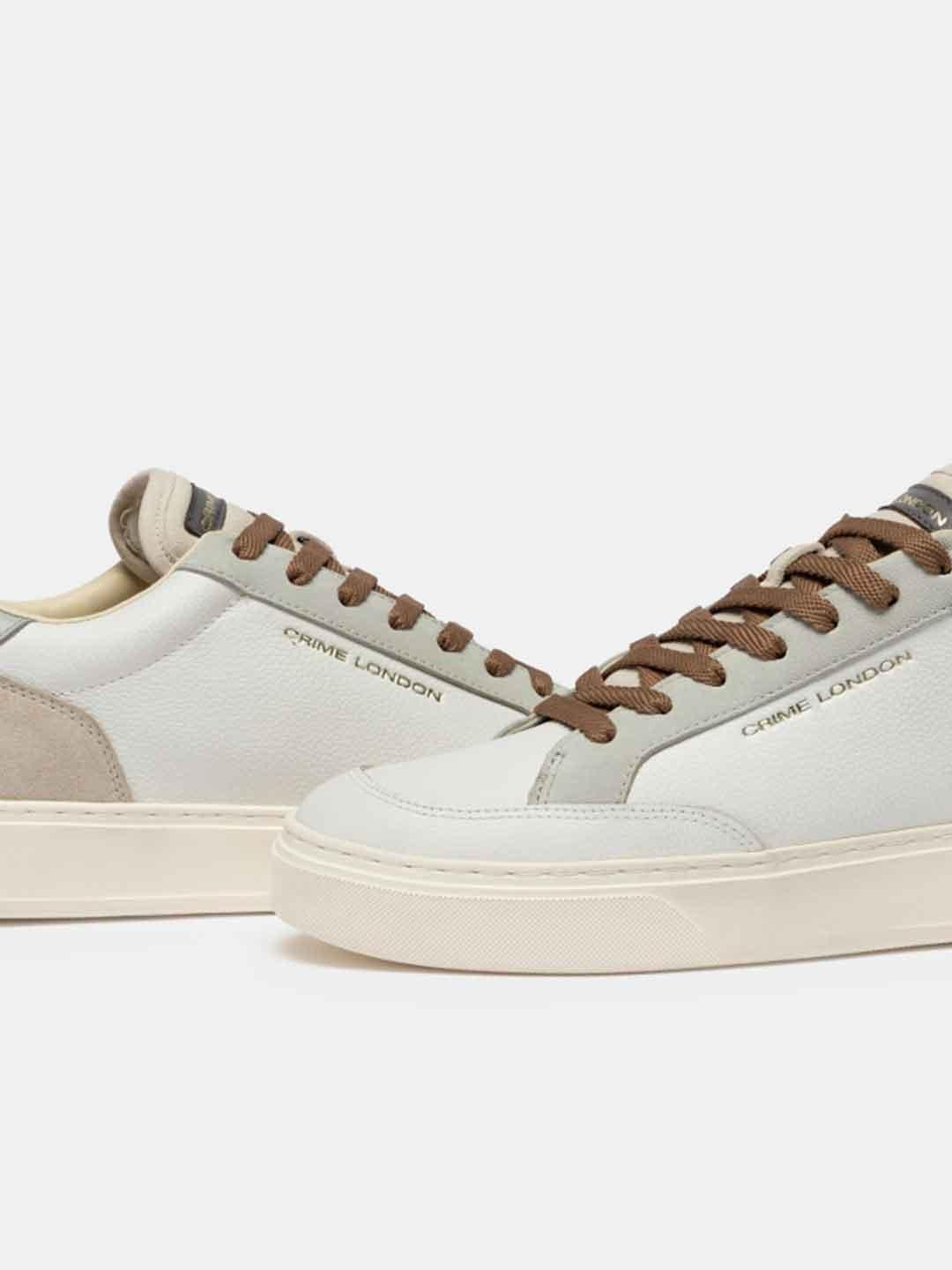 Crime Eclipse sneakers bianco con tab grigio