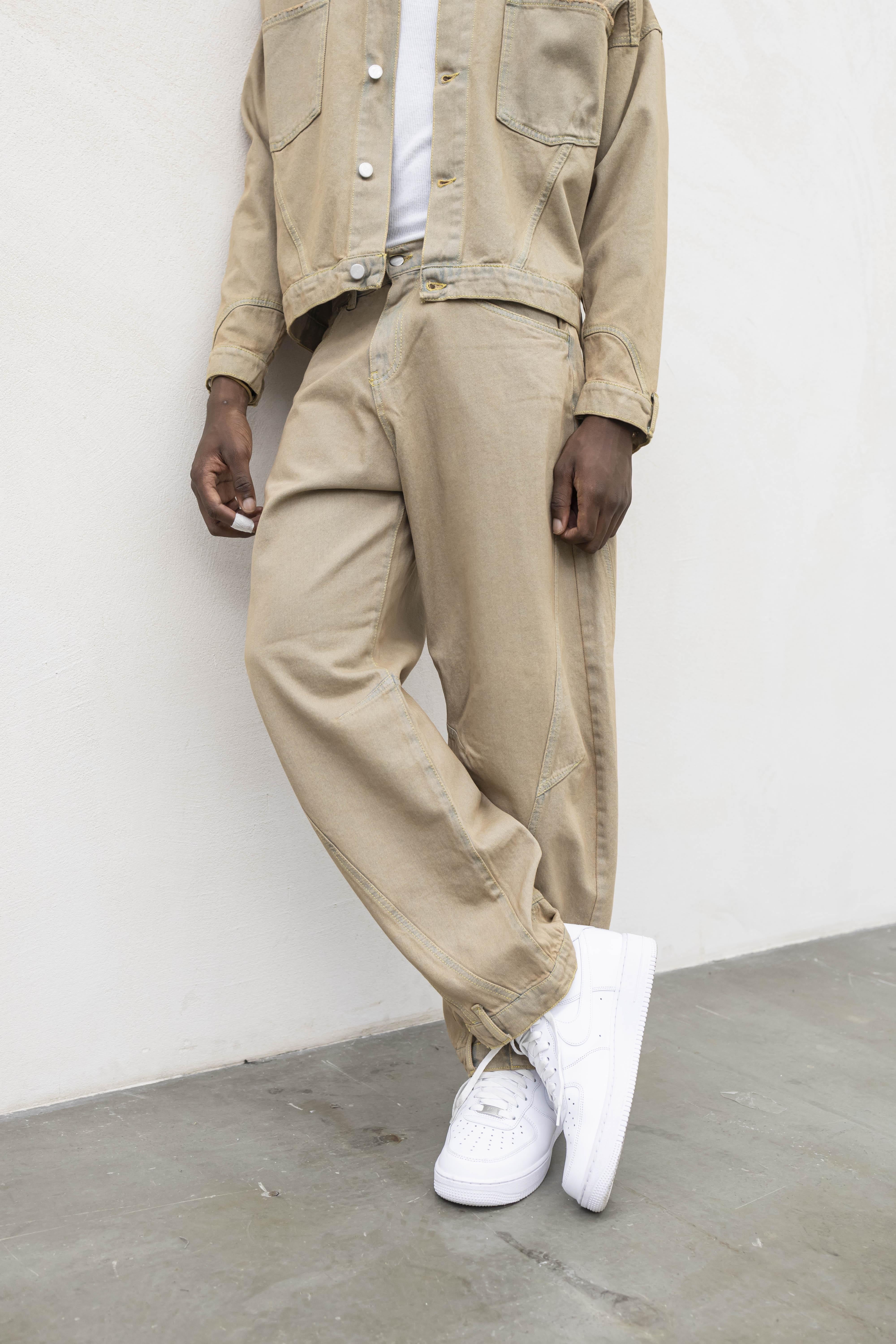 Present Day coordinato beige in denim