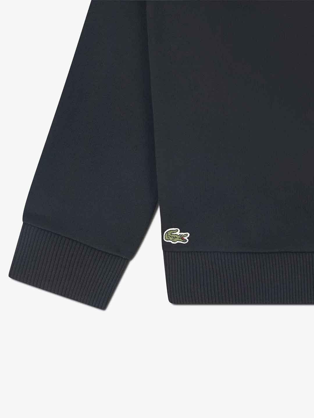 Lacoste felpa kids nero con logo bianco