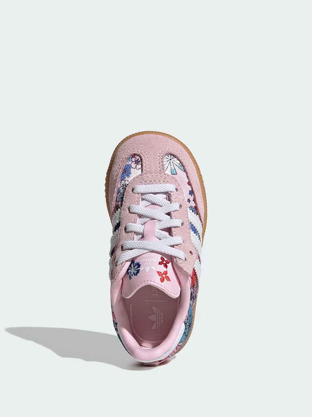 Adidas Samba OG sneakers kids rosa con fiori