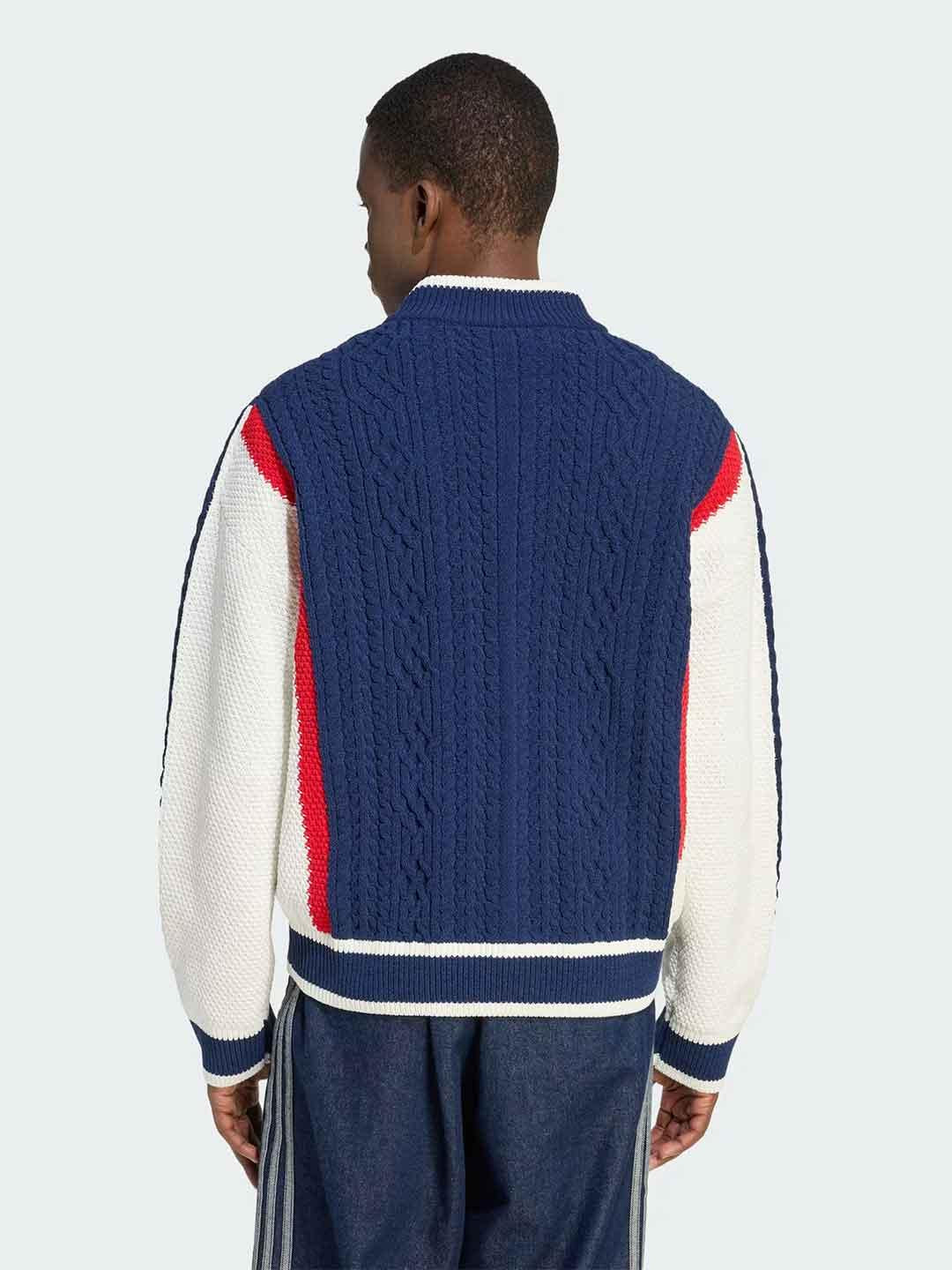 Adidas cardigan blu con zip